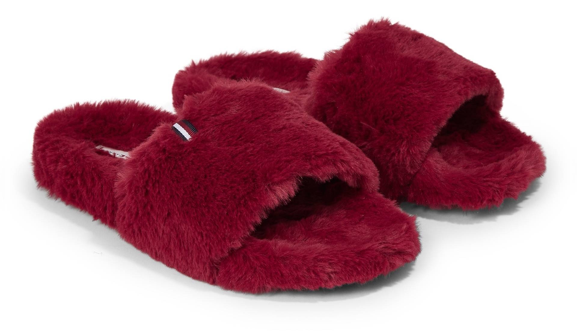 Tommy Hilfiger Plüsch Hausschuhe »FUR HOME SLIPPER SLIDE« von TOMMY HILFIGER