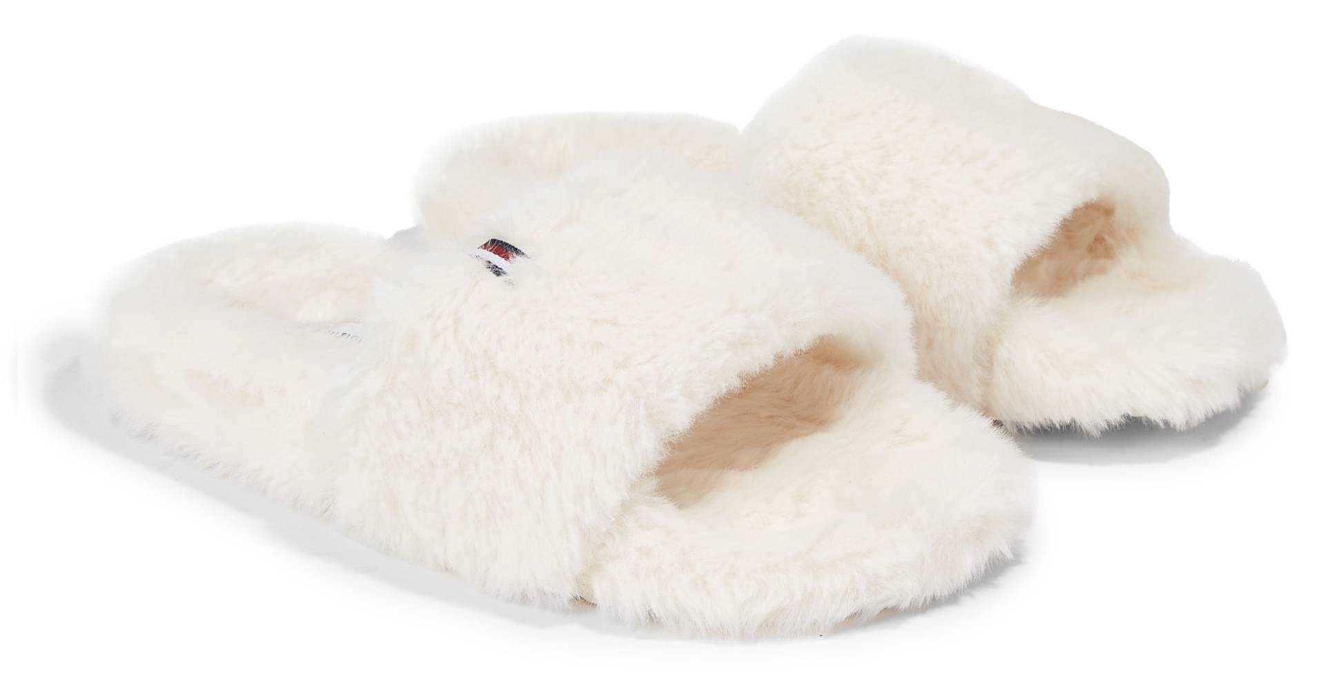 Tommy Hilfiger Plüsch Hausschuhe »FUR HOME SLIPPER SLIDE« von TOMMY HILFIGER