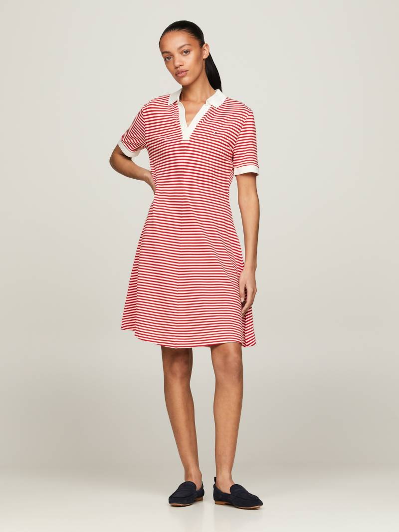 Tommy Hilfiger Polokleid »F&F OPEN PLCKT LYCLL POLO DRS SS«, mit Logostickerei von TOMMY HILFIGER