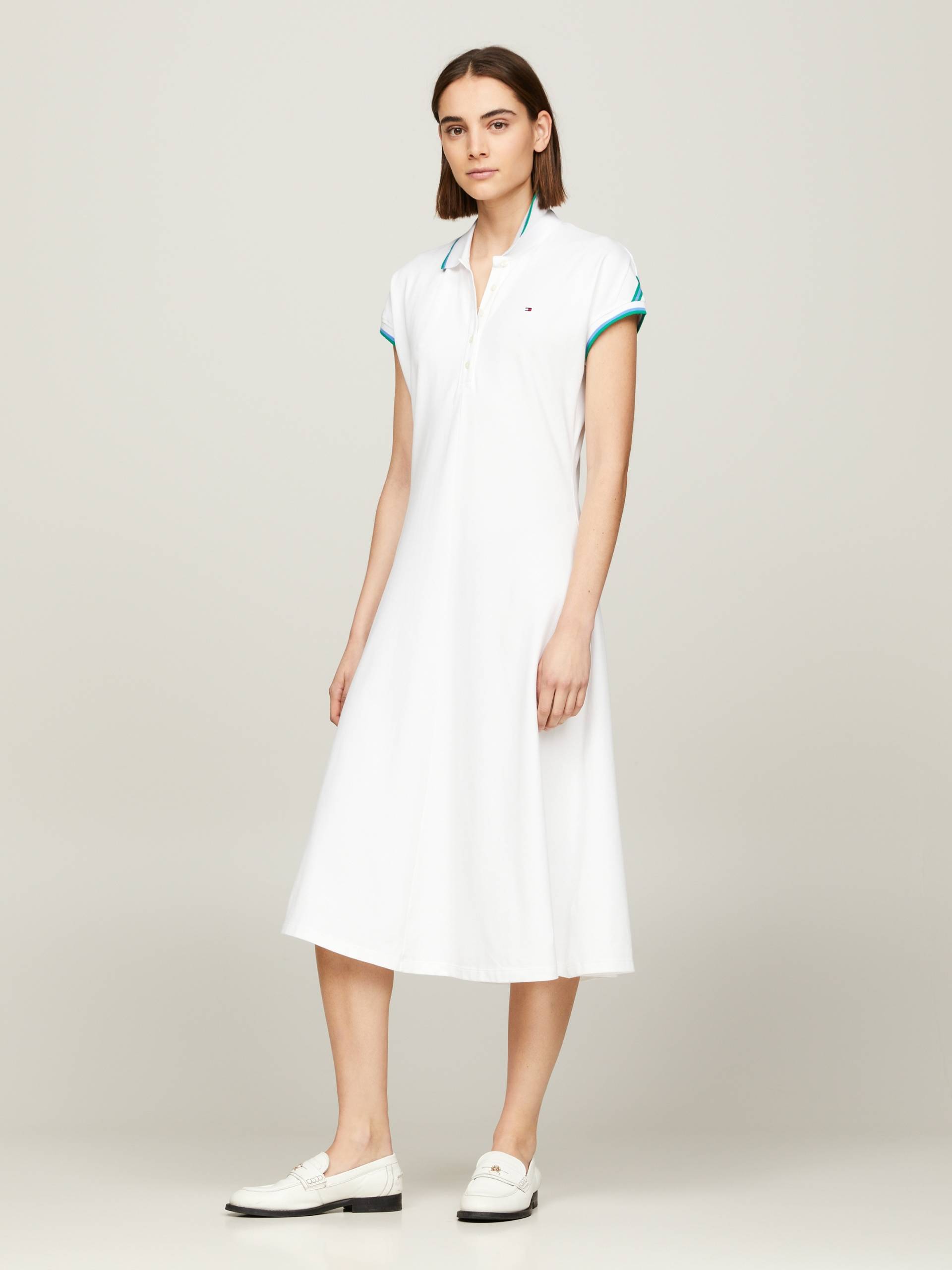Tommy Hilfiger Polokleid »F&F STP SLV KNEE POLO DRESS«, mit kontrastfarbenen Einsätzen Tommy Hilfiger Polokleid »F&F STP SLV KNEE POLO DRESS«, mit kontrastfarbenen Einsätzen von TOMMY HILFIGER