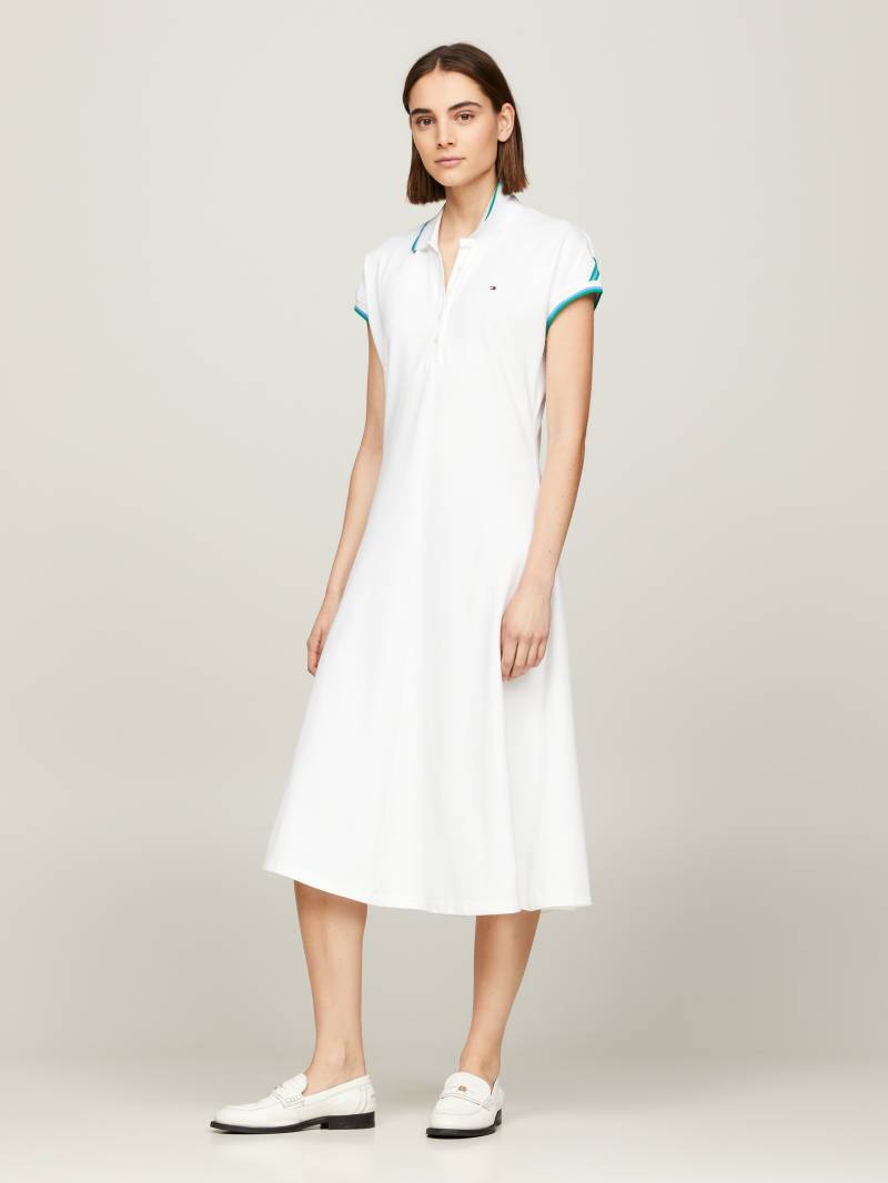 Tommy Hilfiger Polokleid »F&F STP SLV KNEE POLO DRESS«, mit kontrastfarbenen Einsätzen von TOMMY HILFIGER