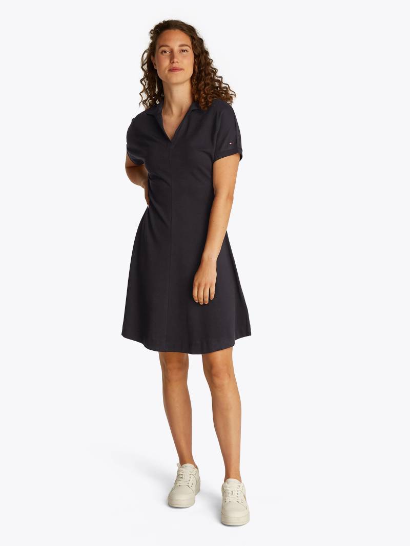 Tommy Hilfiger Polokleid »LYOCELL OPEN-NK F&F POLO DRESS«, mit angeschnittenen Ärmeln, in kniefreier Länge von TOMMY HILFIGER