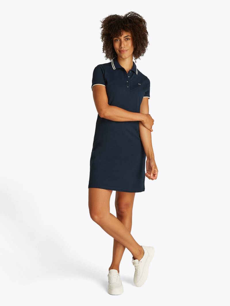Tommy Hilfiger Polokleid »SPORTY FEMININE REG POLO DRESS«, mit Kontrast-Streifen, Logostickerei von TOMMY HILFIGER