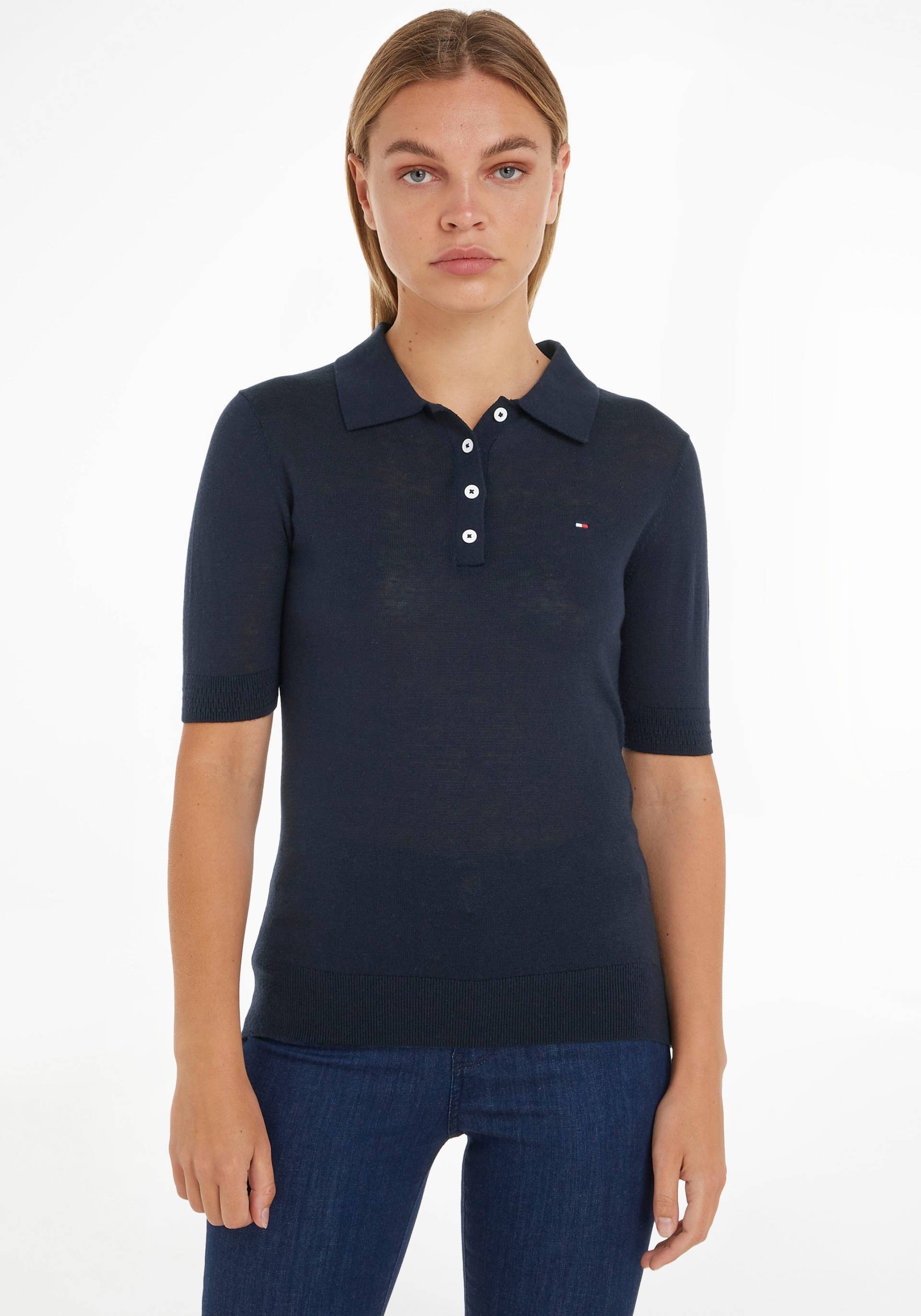 Tommy Hilfiger Polokragenpullover »BUTTON POLO SS TOP« von TOMMY HILFIGER