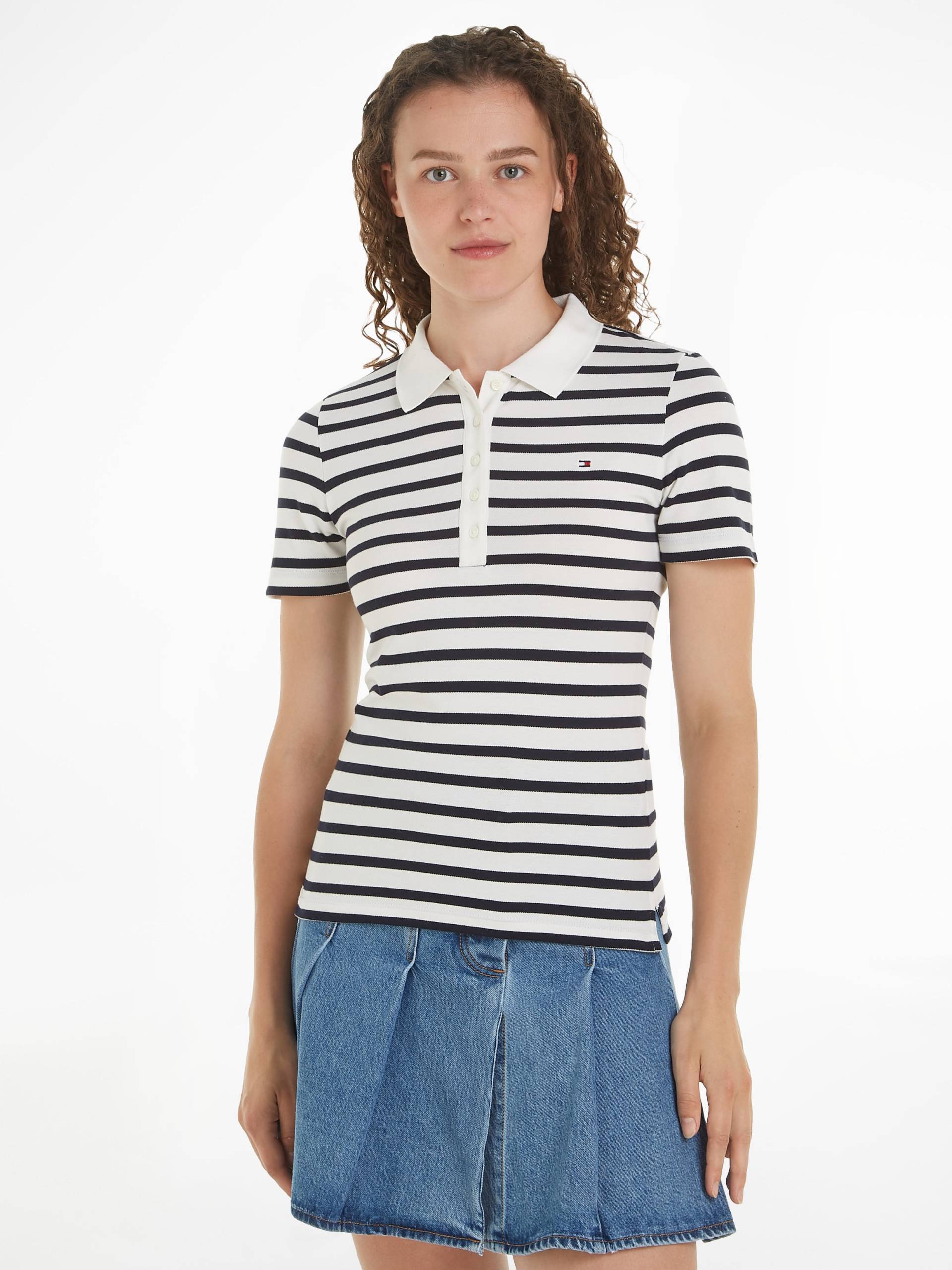 Tommy Hilfiger Poloshirt »1985 SLIM PIQUE STRIPE POLO SS« von TOMMY HILFIGER