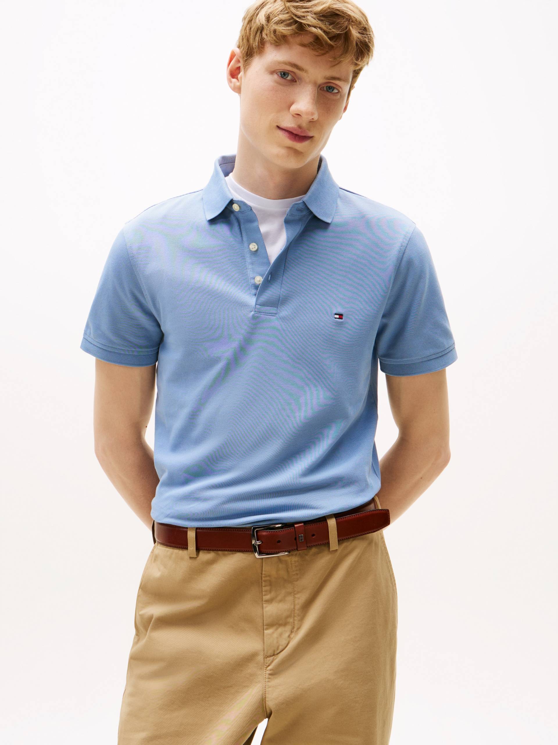 Tommy Hilfiger Poloshirt »1985 SLIM POLO«, Markenstickerei, aus Baumwoll-Piqué von TOMMY HILFIGER