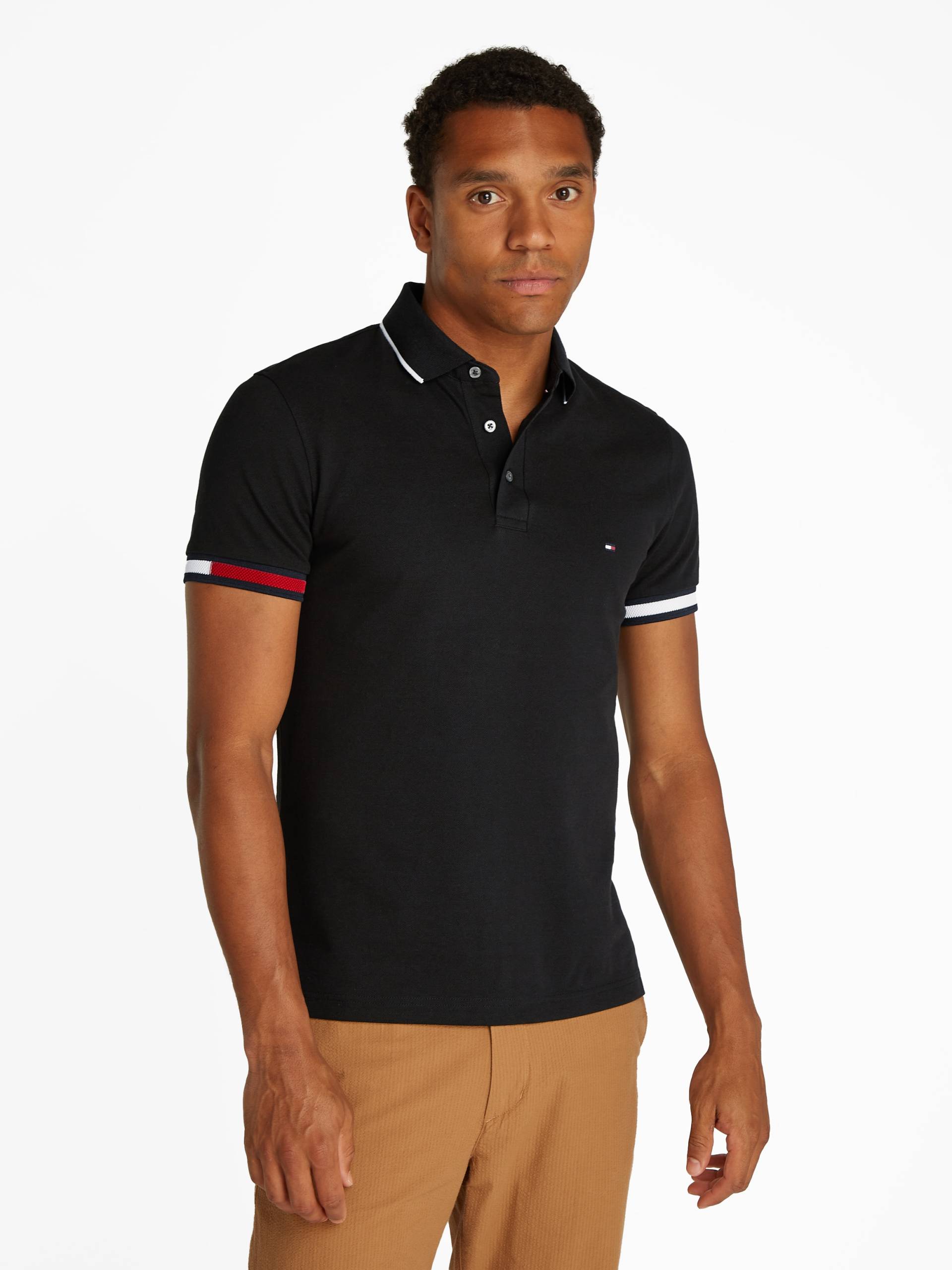 Tommy Hilfiger Poloshirt »FLAG CUFF SLIM FIT POLO« Tommy Hilfiger Poloshirt »FLAG CUFF SLIM FIT POLO« von TOMMY HILFIGER