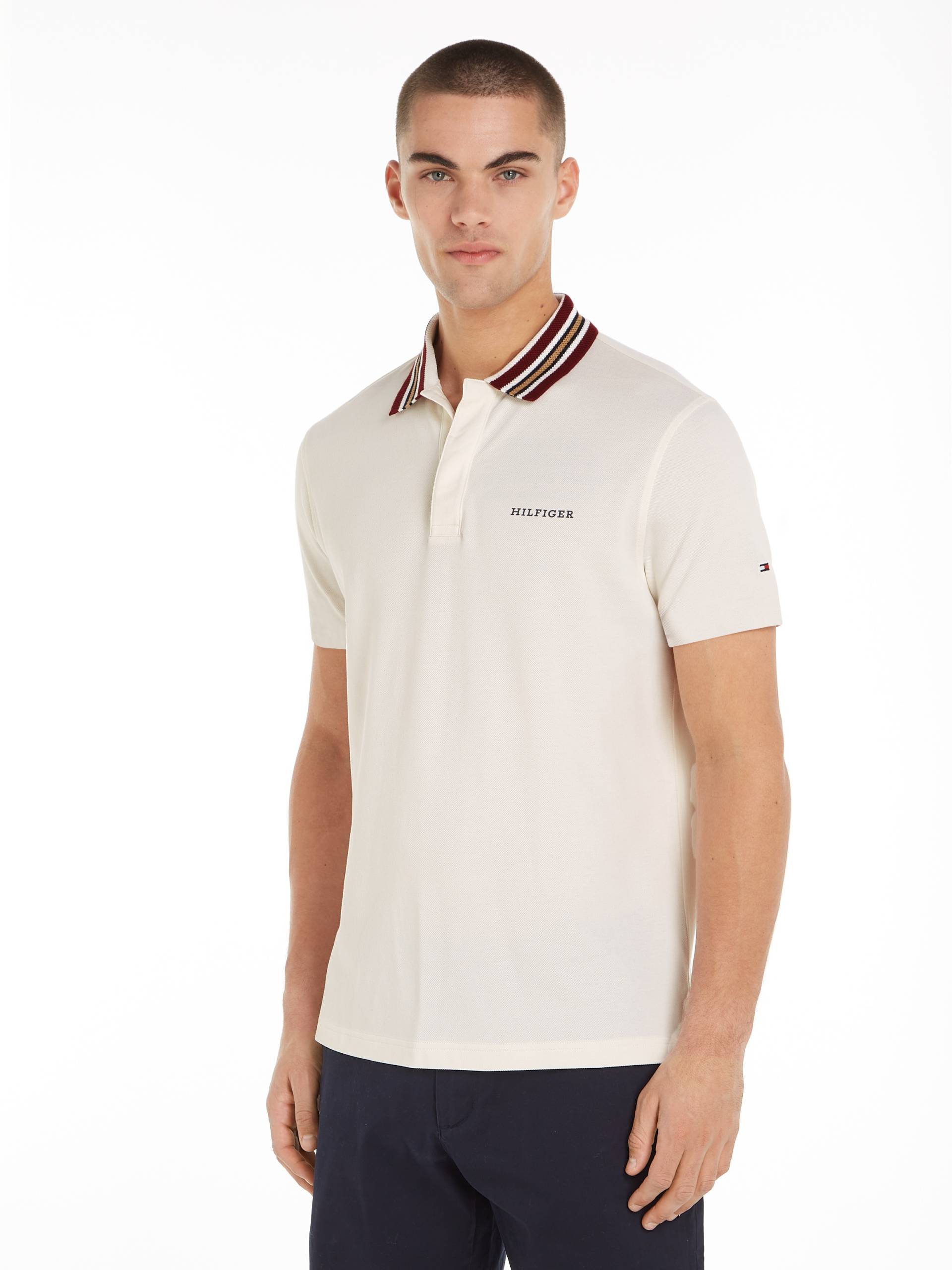 Tommy Hilfiger Poloshirt »GIFTING POLO RWB COLLAR REG POLO«, Streifen an Kragen und Bündchen von TOMMY HILFIGER