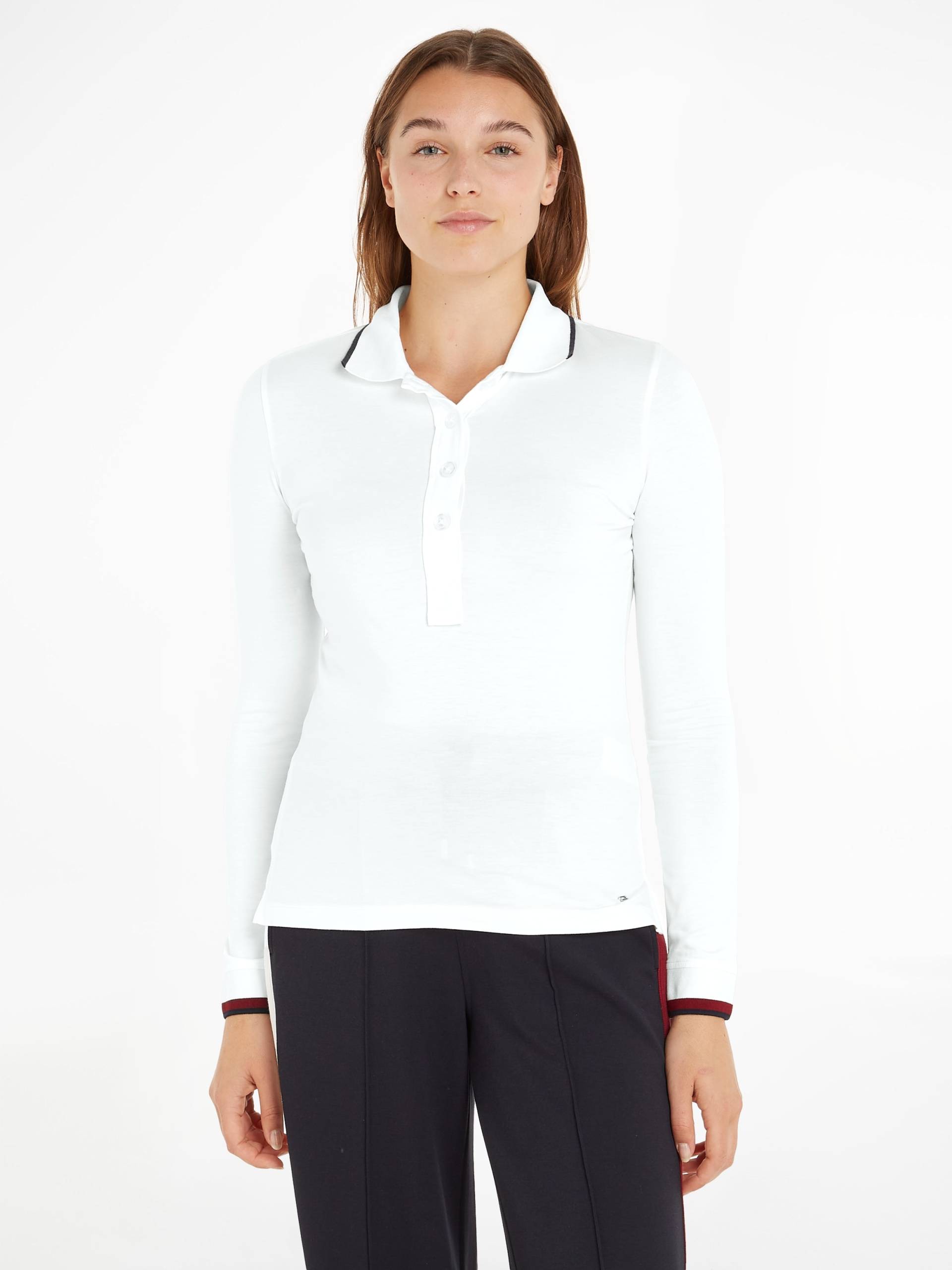 Tommy Hilfiger Poloshirt »SLIM SPLIT GLOBAL STR POLO LS« von TOMMY HILFIGER