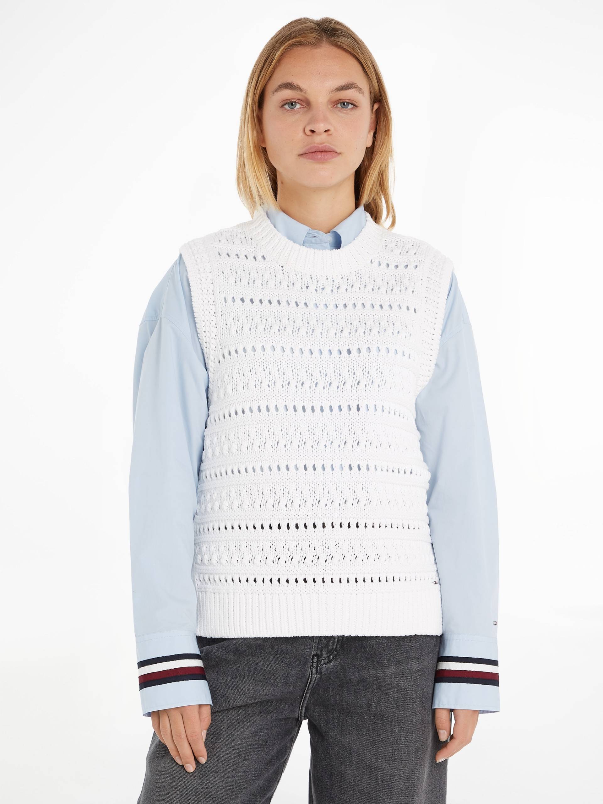 Tommy Hilfiger Pullunder »CROCHET C-NK SWEATER VEST« von TOMMY HILFIGER