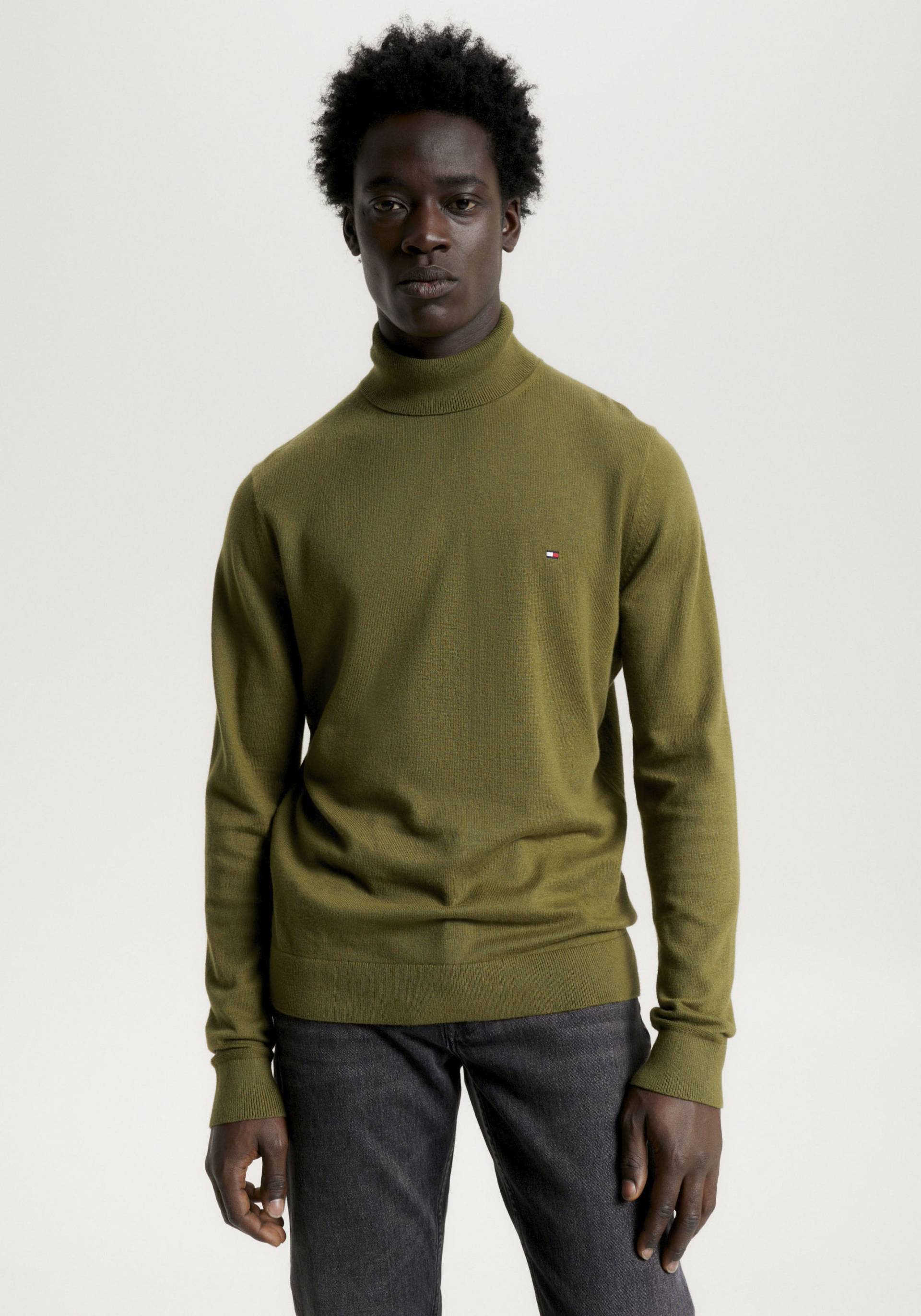 Tommy Hilfiger Rollkragenpullover »PIMA ORG CTN CASHMERE ROLL NECK« von TOMMY HILFIGER