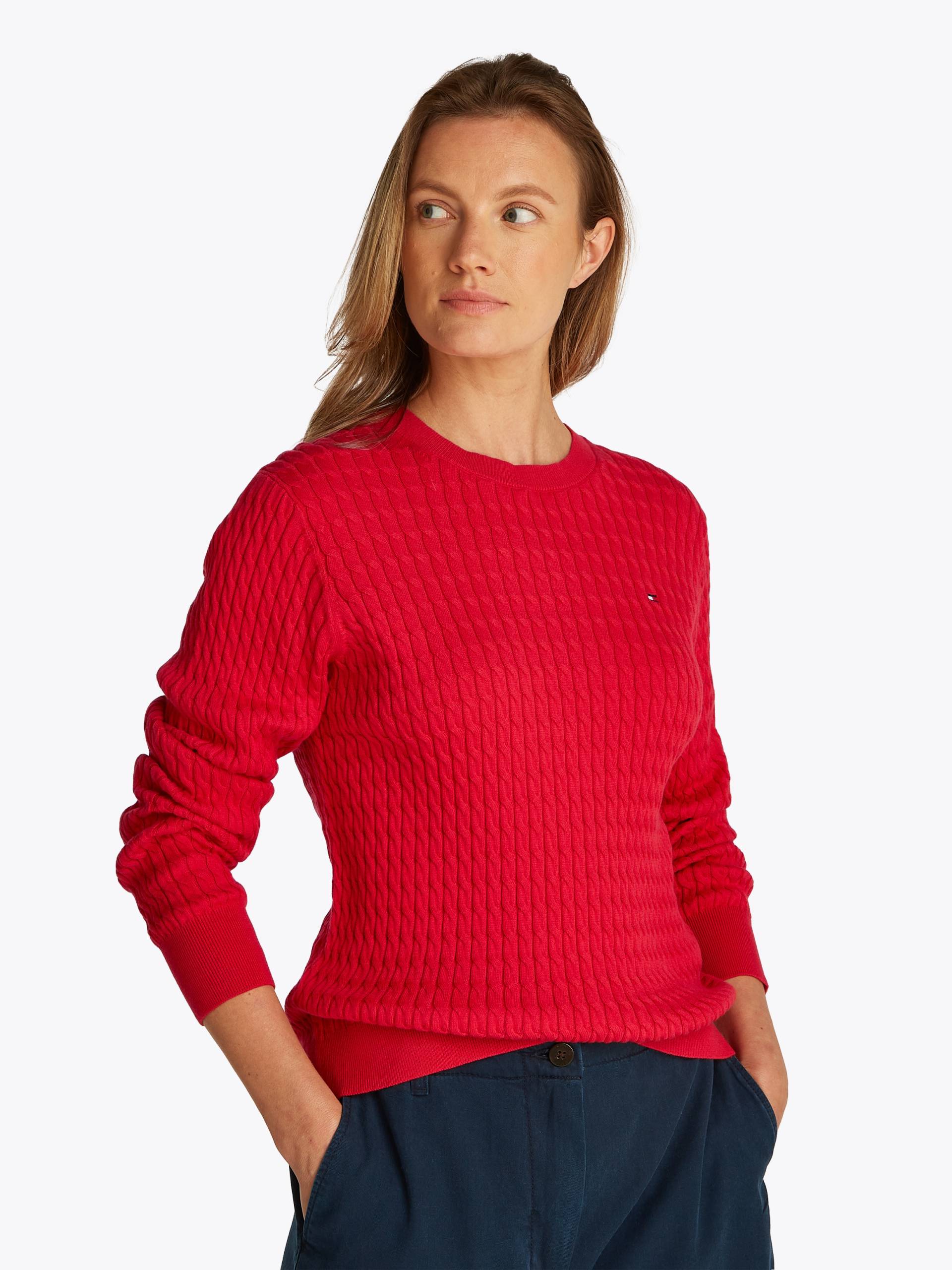 Tommy Hilfiger Rundhalspullover »CO CABLE C-NK LS SWEATER«, mit Zopfmuster Tommy Hilfiger Rundhalspullover »CO CABLE C-NK LS SWEATER«, mit Zopfmuster von TOMMY HILFIGER