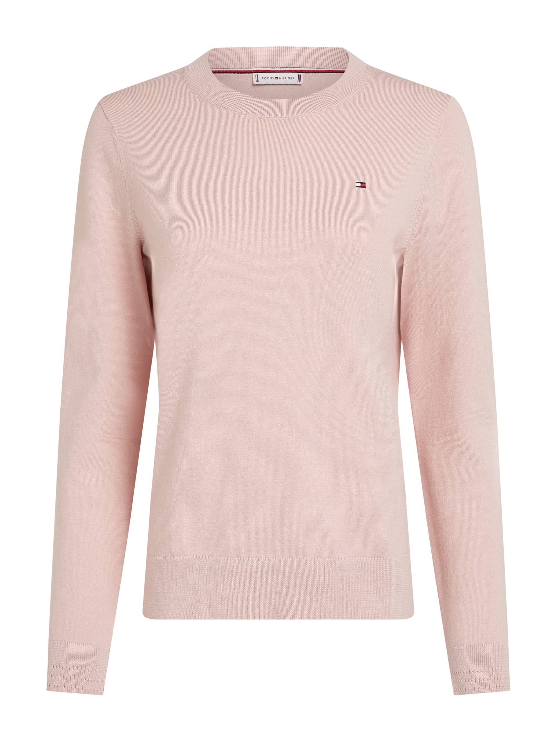 Tommy Hilfiger Rundhalspullover »CO JERSEY STITCH LS C-NK SWT«, mit Logostickerei von TOMMY HILFIGER