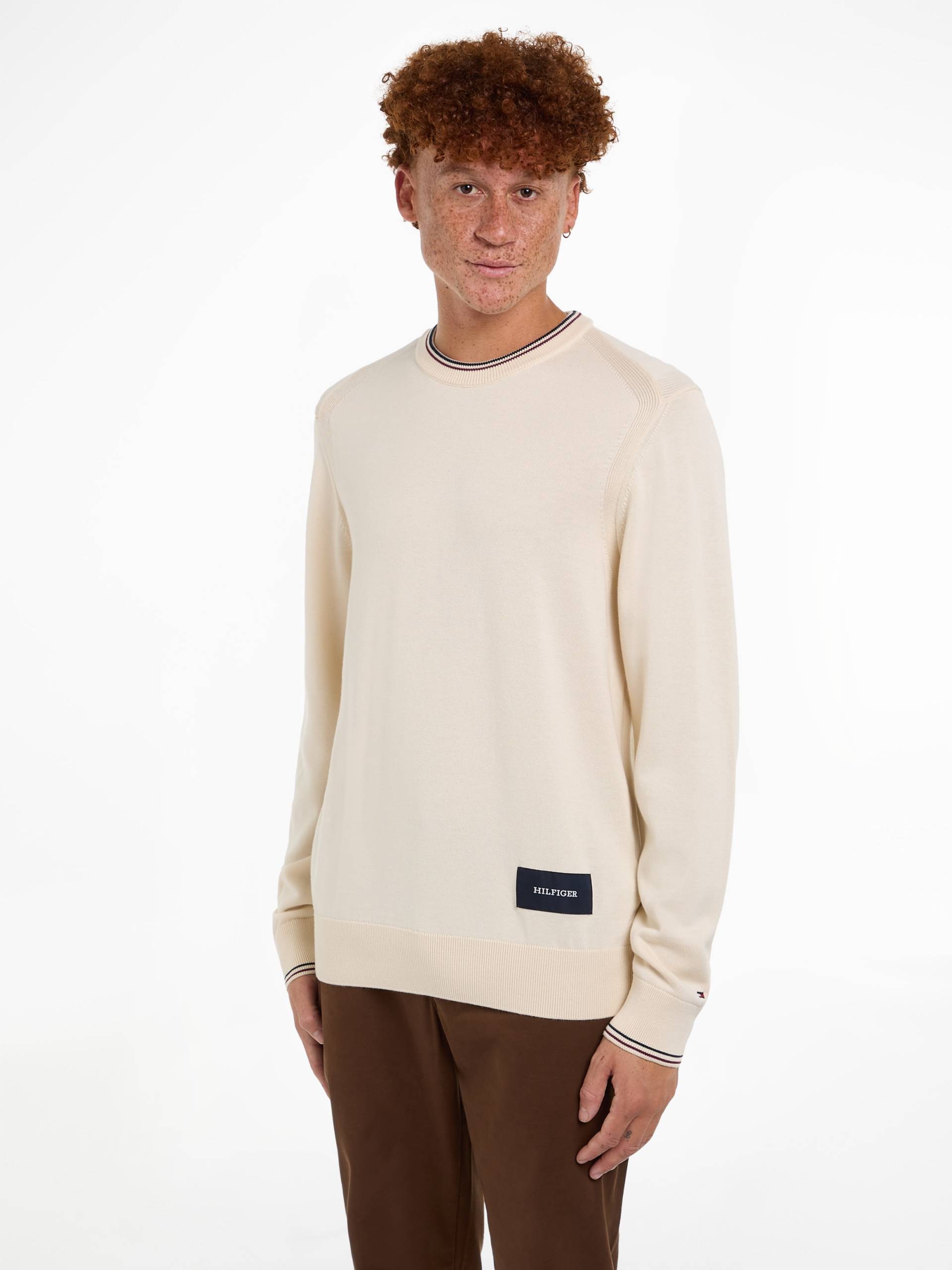 Tommy Hilfiger Rundhalspullover »RWB COTTON CREW NECK«, farbliche Akzente in Tommy Farben Tommy Hilfiger Rundhalspullover »RWB COTTON CREW NECK«, farbliche Akzente in Tommy Farben von TOMMY HILFIGER