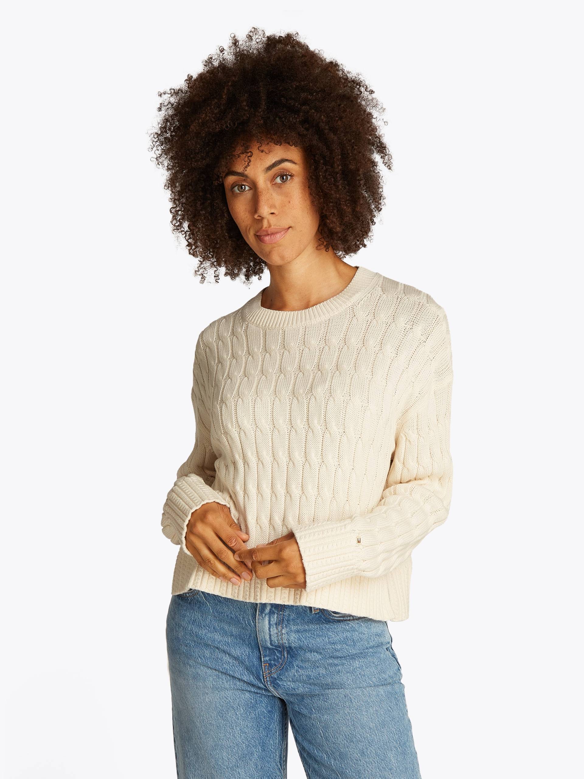 Tommy Hilfiger Rundhalspullover »SOFT CO CABLE C-NK LS SWT«, mit Zopfmuster Tommy Hilfiger Rundhalspullover »SOFT CO CABLE C-NK LS SWT«, mit Zopfmuster von TOMMY HILFIGER