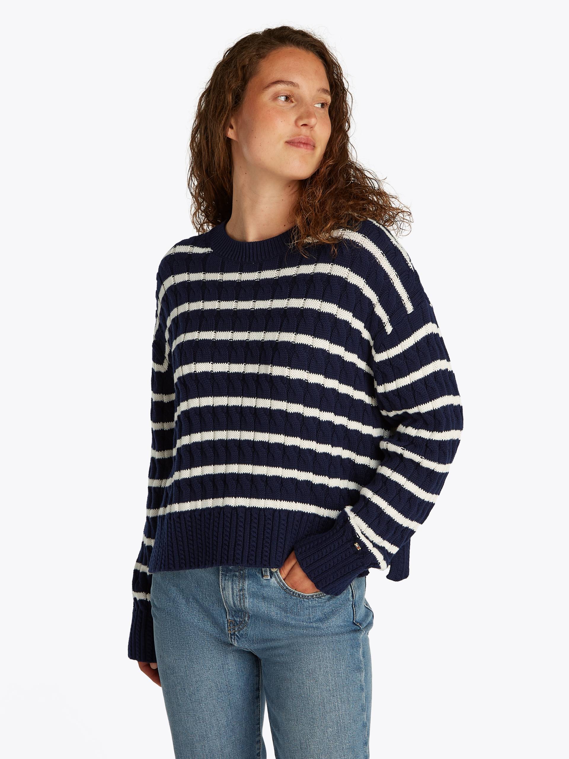 Tommy Hilfiger Rundhalspullover »SOFT CO CABLE C-NK LS SWT«, mit Zopfmuster von TOMMY HILFIGER
