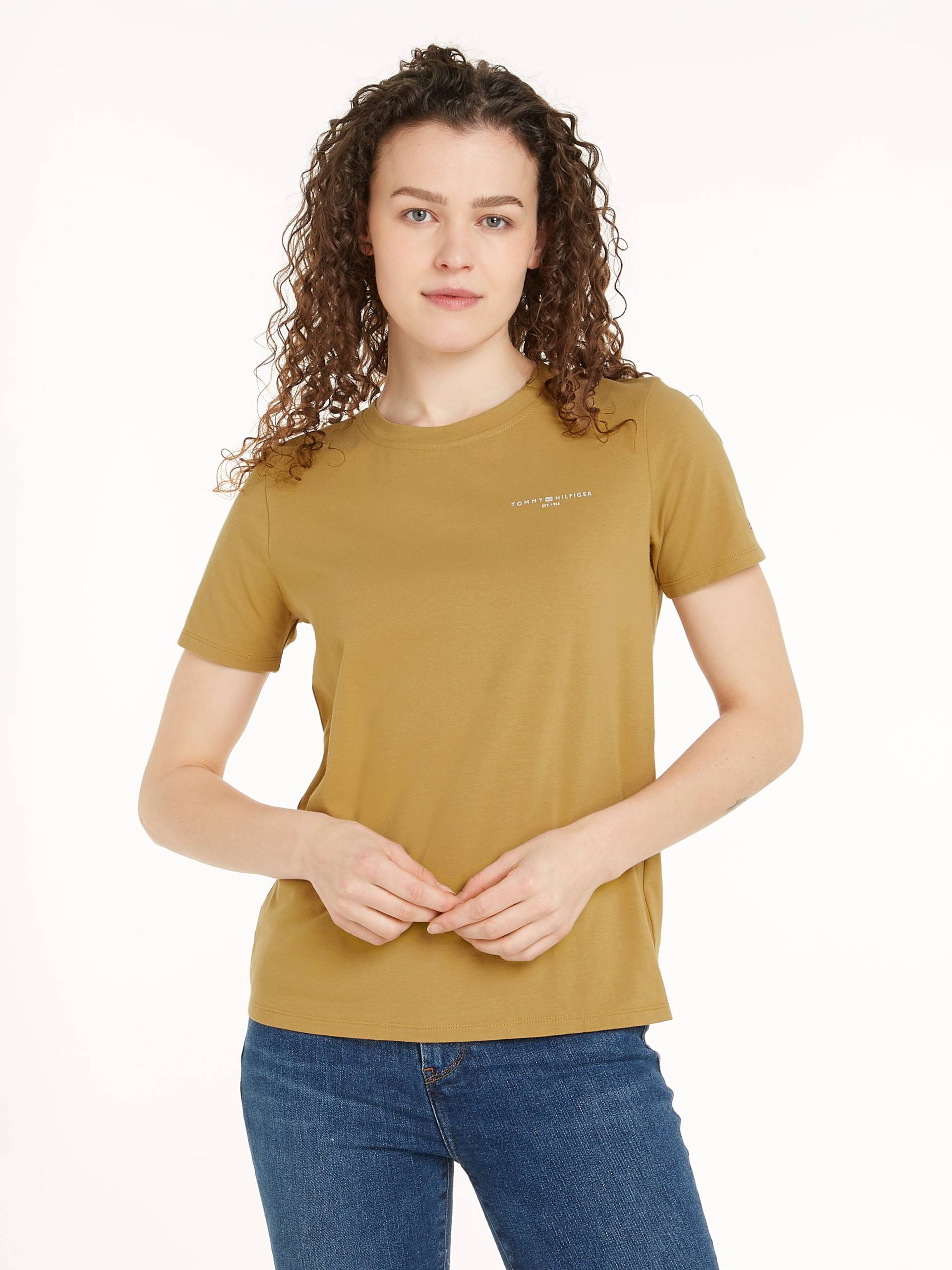 Tommy Hilfiger Rundhalsshirt »1985 REG MINI CORP LOGO C-NK SS«, mit Tommy Hilfiger Logoschriftzug und Bestickung Tommy Hilfiger Rundhalsshirt »1985 REG MINI CORP LOGO C-NK SS«, mit Tommy Hilfiger Logoschriftzug und Bestickung von TOMMY HILFIGER