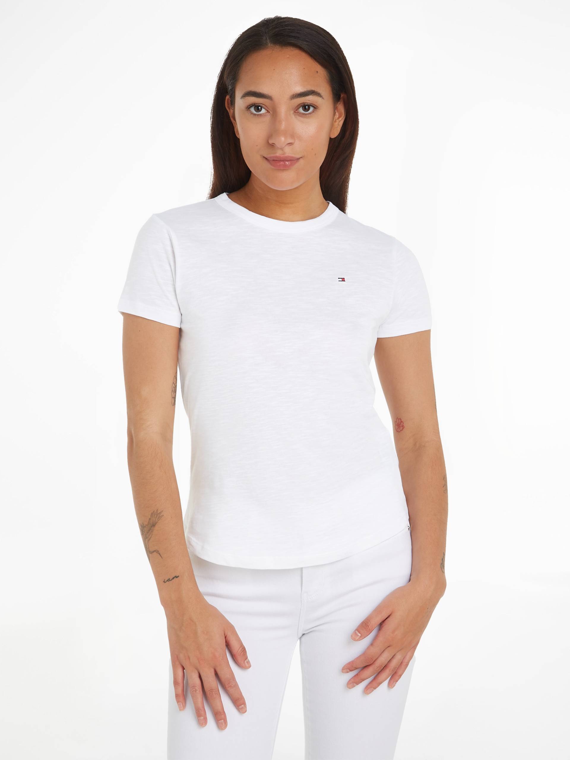 Tommy Hilfiger Rundhalsshirt »1985 SLIM SLUB C-NK SS«, mit Logostickerei Tommy Hilfiger Rundhalsshirt »1985 SLIM SLUB C-NK SS«, mit Logostickerei von TOMMY HILFIGER
