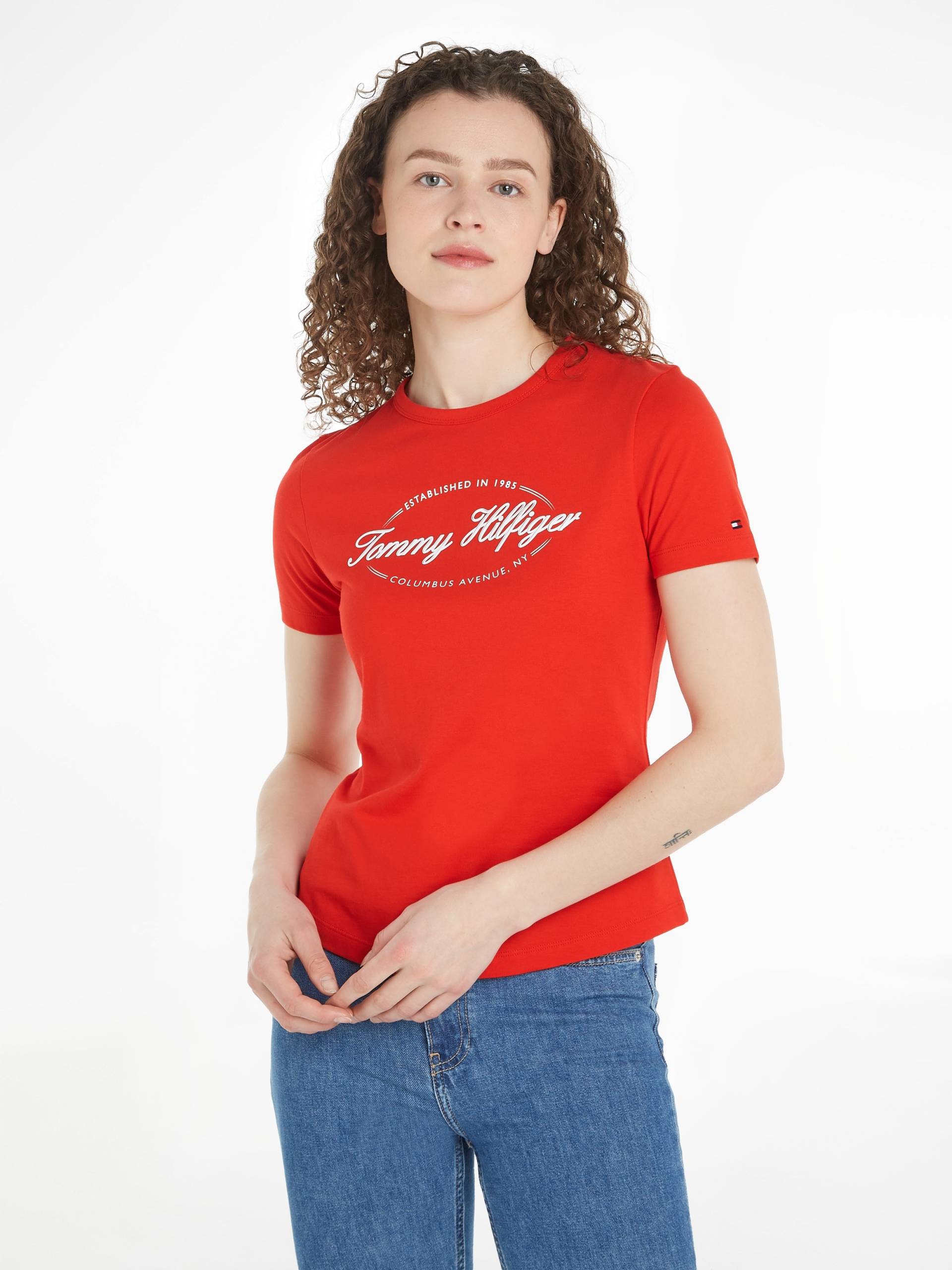 Tommy Hilfiger Rundhalsshirt »SLIM HILFIGER SCRIPT C-NK SS« Tommy Hilfiger Rundhalsshirt »SLIM HILFIGER SCRIPT C-NK SS« von TOMMY HILFIGER