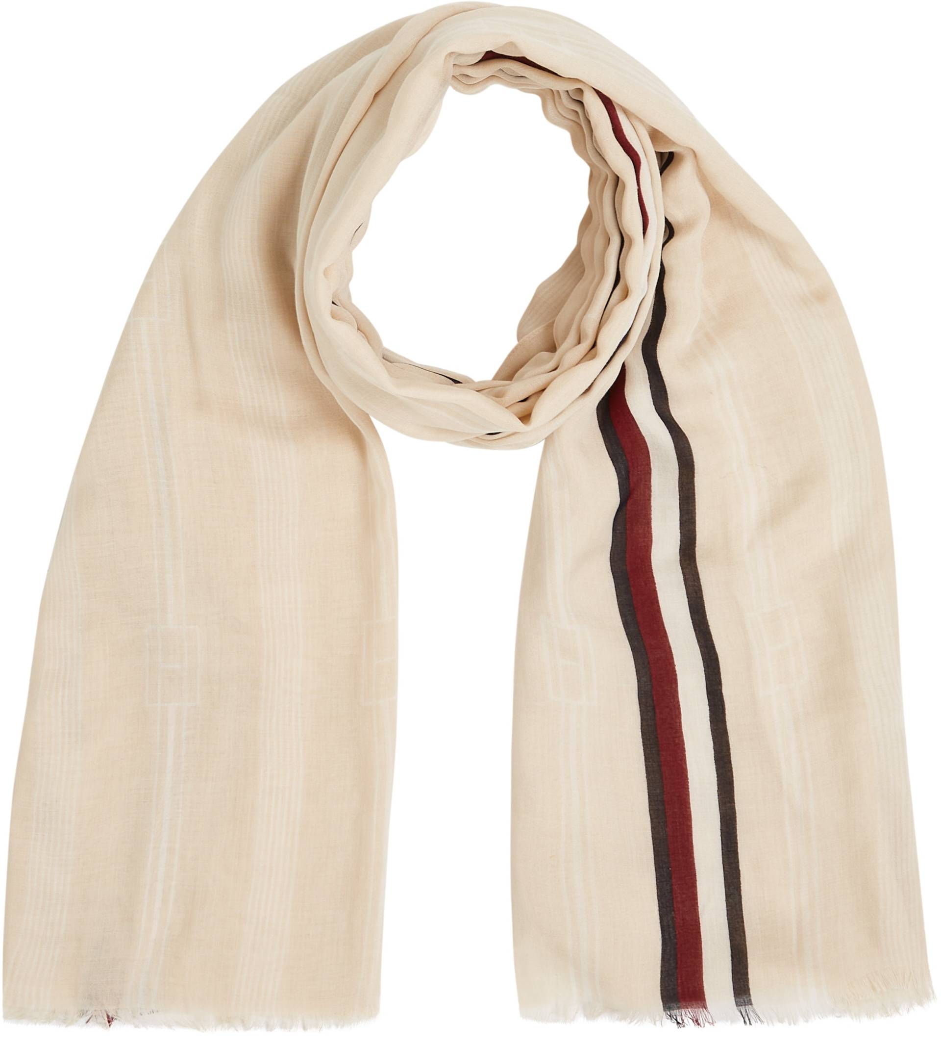 Tommy Hilfiger Schal »ESSENTIAL FLAG SCARF«, transparente Struktur, leicht fransig von TOMMY HILFIGER