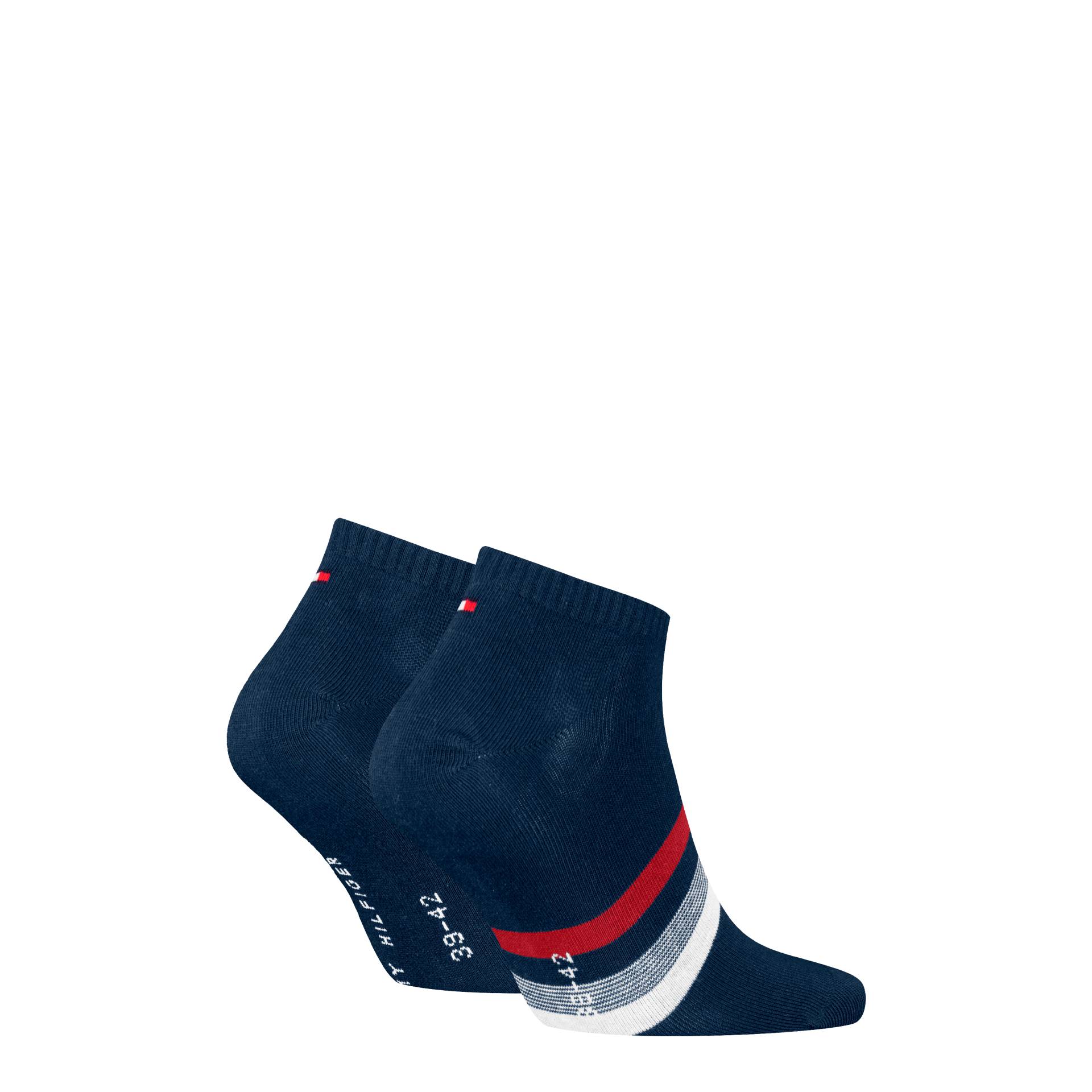 Tommy Hilfiger Sneakersocken »TH MEN SNEAKER 2P HILFIGER TAB«, (2 Paar), Atmungsaktiv, Markenlogo von TOMMY HILFIGER