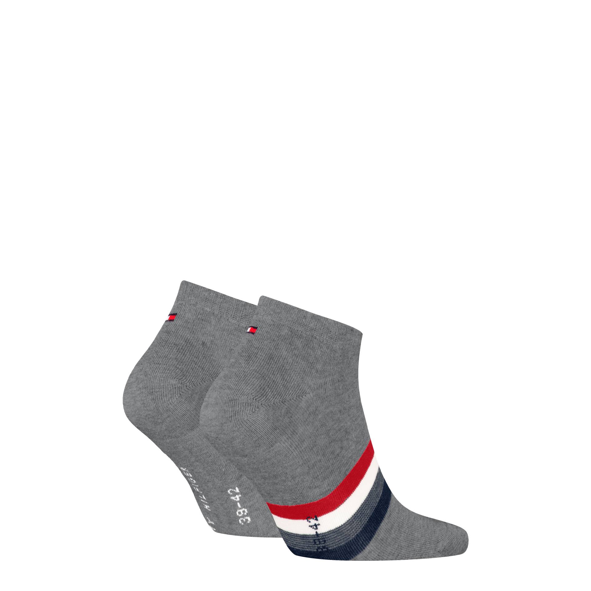 Tommy Hilfiger Sneakersocken »TH MEN SNEAKER 2P HILFIGER TAB«, (2 Paar), Atmungsaktiv, Markenlogo von TOMMY HILFIGER
