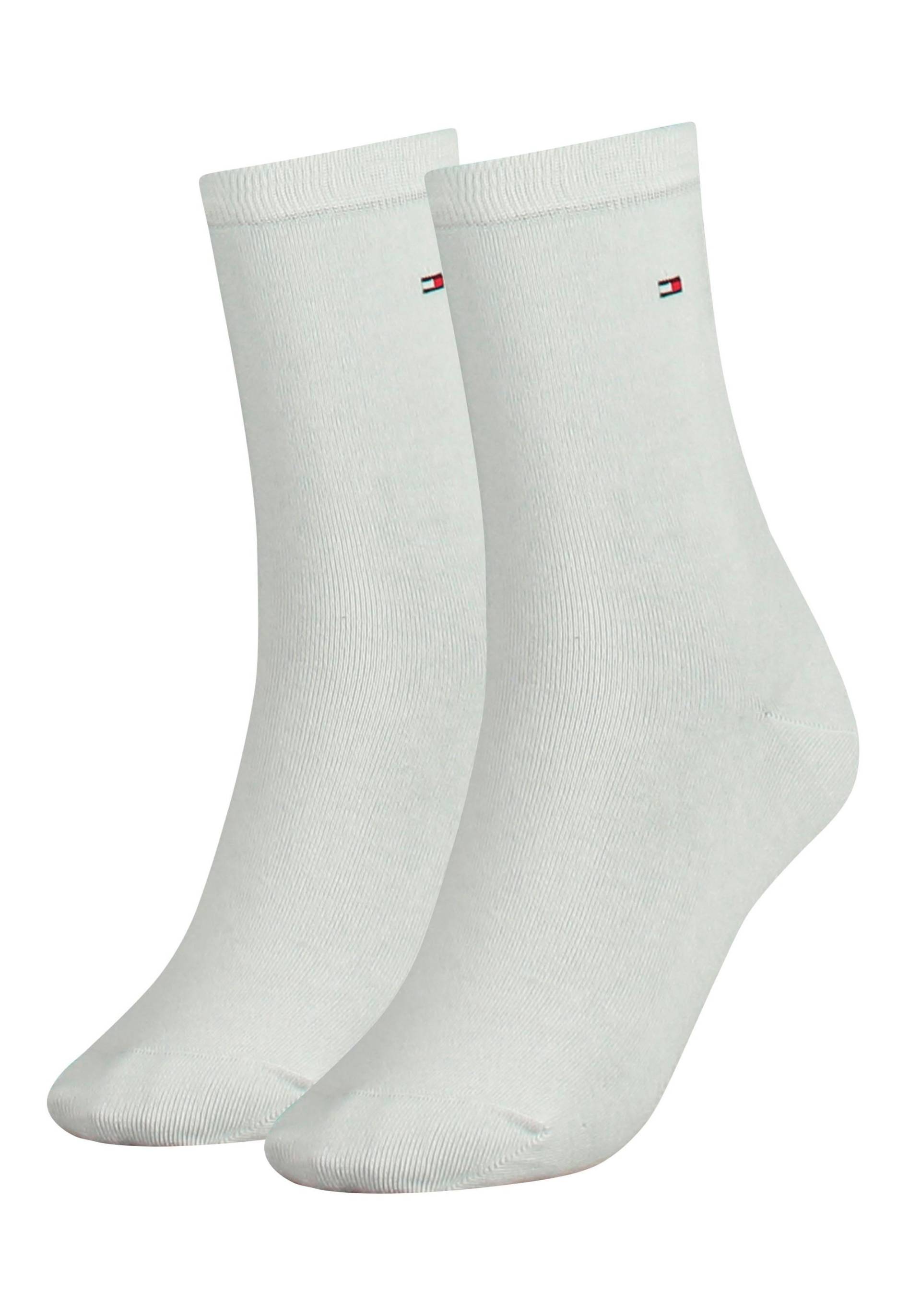 Tommy Hilfiger Socken »TH WOMEN SOCK CASUAL 2P«, (2 Paar, 2 Paar), mit flacher Zehennaht von TOMMY HILFIGER