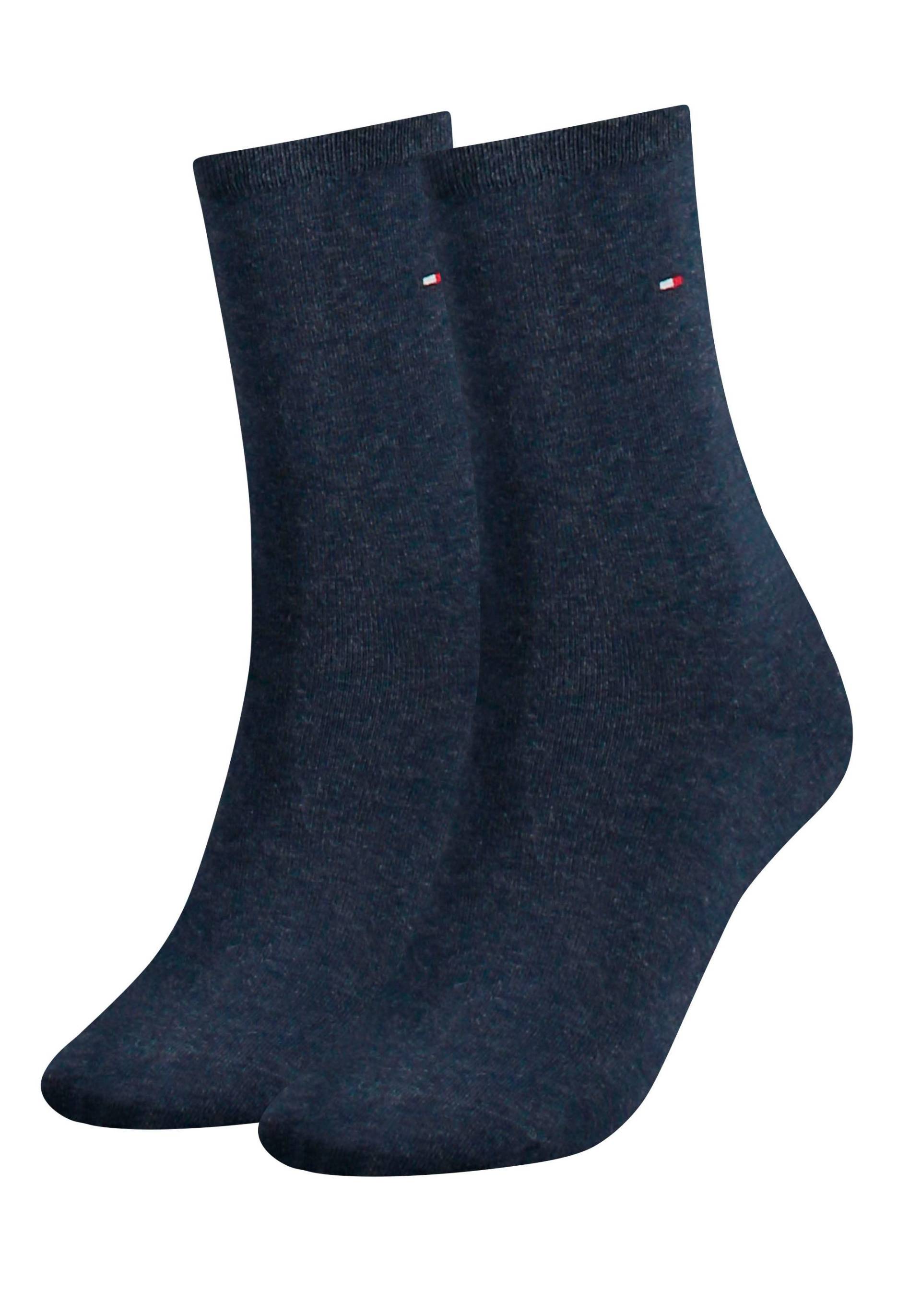 Tommy Hilfiger Socken »TH WOMEN SOCK CASUAL 2P«, (2 Paar, 2 Paar), mit flacher Zehennaht von TOMMY HILFIGER