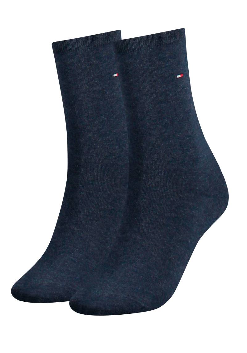 Tommy Hilfiger Socken »TH WOMEN SOCK CASUAL 2P«, (2 Paar, 2 Paar), mit flacher Zehennaht von TOMMY HILFIGER