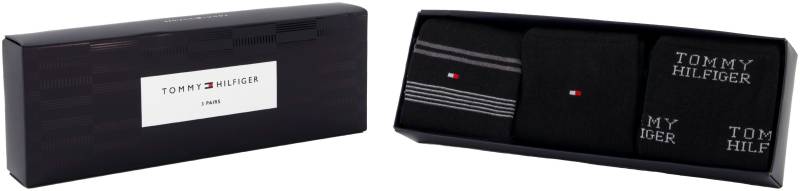 Tommy Hilfiger Socken, (3 Paar), mit auffälliger Musterung, Geschenkbox von TOMMY HILFIGER