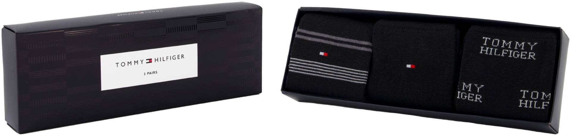 Tommy Hilfiger Socken, (3 Paar), mit auffälliger Musterung, Geschenkbox von TOMMY HILFIGER