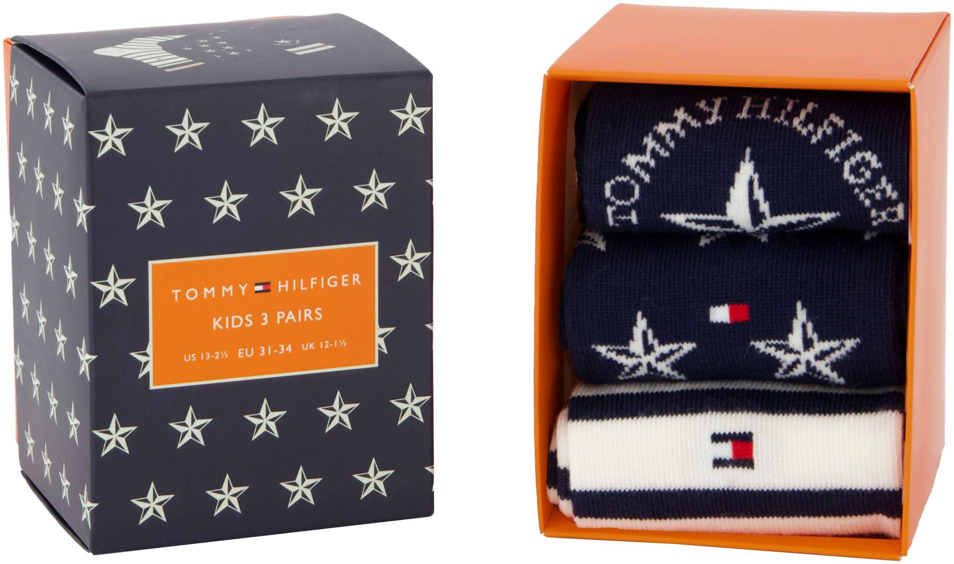 Tommy Hilfiger Socken, (3 Paar), mit auffälliger Musterung von TOMMY HILFIGER