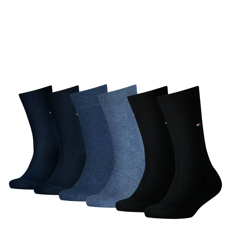 Tommy Hilfiger Socken »TH CHILDREN SOCK TH BASIC 6P ECOM«, (6 Paar), Mit kleinem Rippenbündchen und Logo von TOMMY HILFIGER