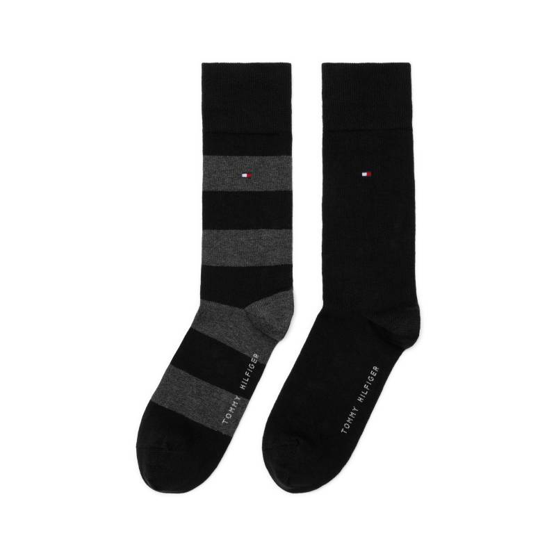 Tommy Hilfiger Socken »TH MEN RUGBY SOCK 2P«, (2 Paar), mit Rippenstrickbündchen von TOMMY HILFIGER