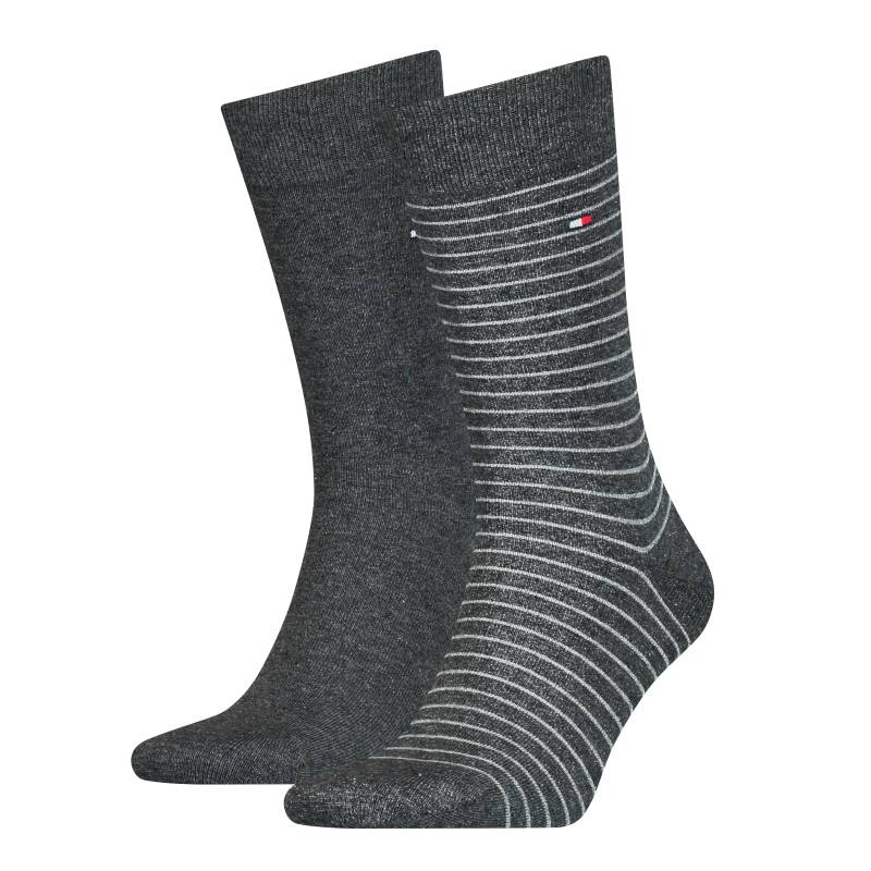 Tommy Hilfiger Socken »TH MEN SMALL STRIPE SOCK 2P«, (2 Paar, 2 Paar), mit diskretem Logo von TOMMY HILFIGER