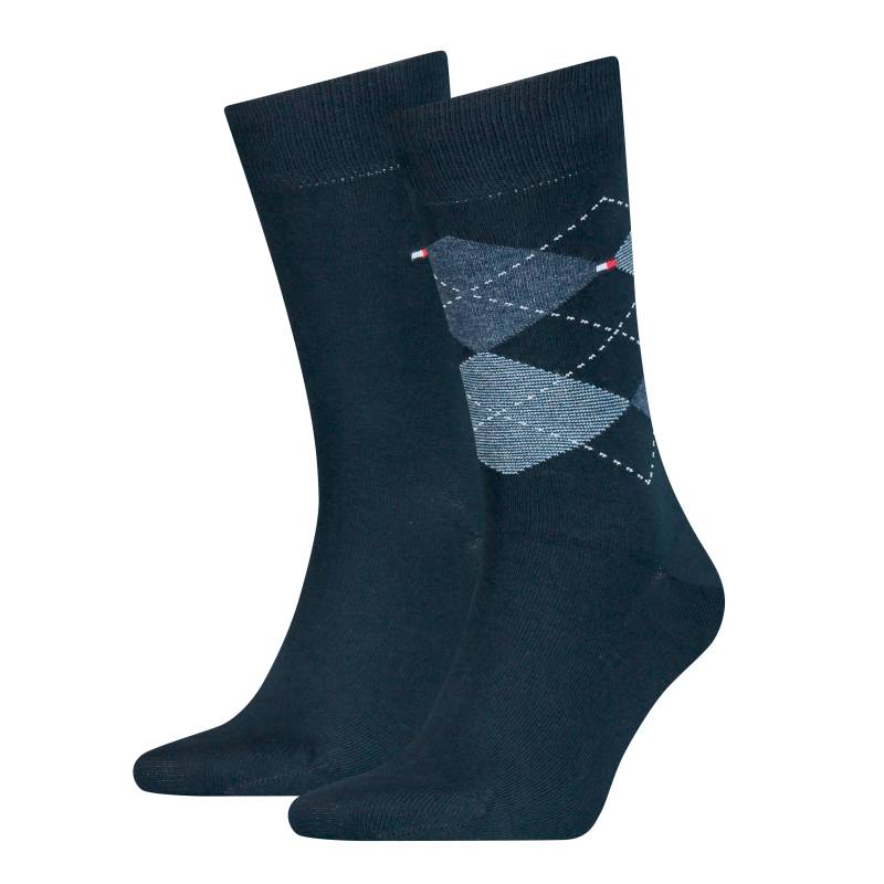 Tommy Hilfiger Socken »TH MEN SOCK CHECK 2P«, (2 Paar, 2 Paar), mit klassischem Argyle-Design von TOMMY HILFIGER