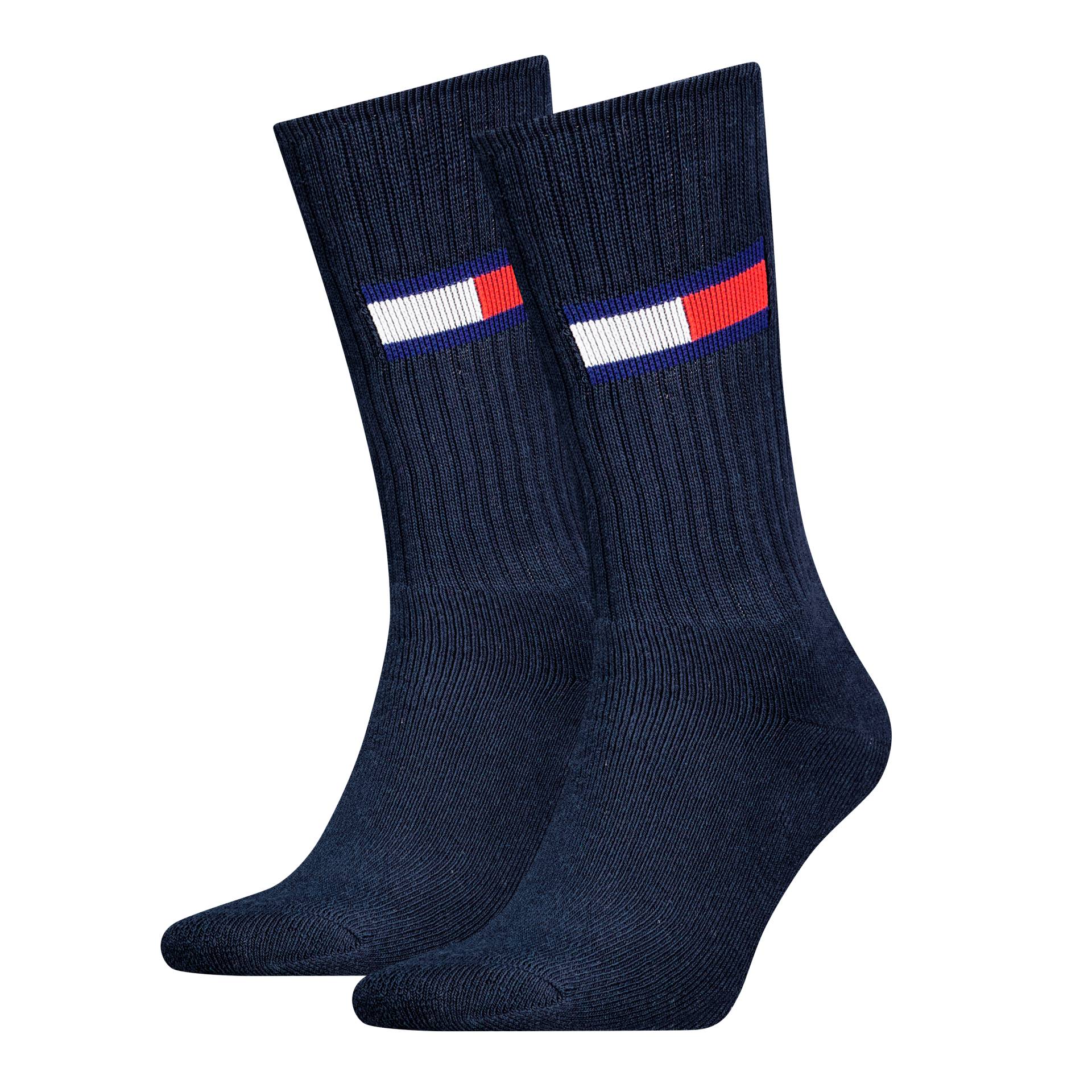 Tommy Hilfiger Socken »TH UNI TJ SOCK 2P FLAG«, (2 Paar, 2 Paar), mit grossem Logo von TOMMY HILFIGER