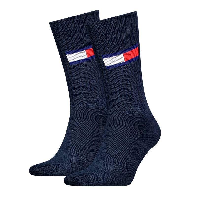 Tommy Hilfiger Socken »TH UNI TJ SOCK 2P FLAG«, (2 Paar, 2 Paar), mit grossem Logo von TOMMY HILFIGER