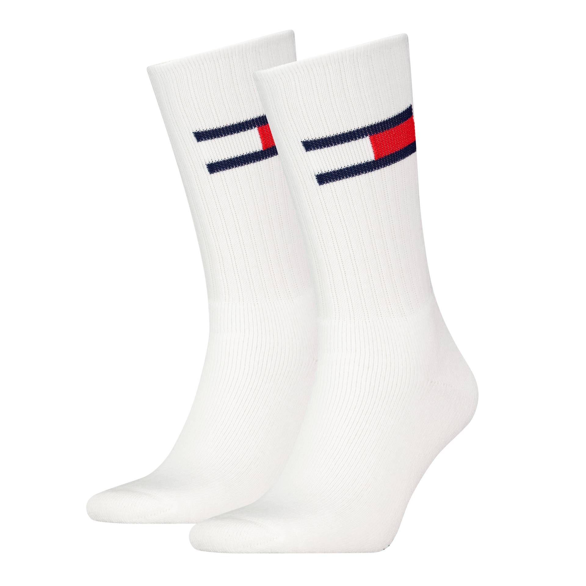 Tommy Hilfiger Socken »TH UNI TJ SOCK 2P FLAG«, (2 Paar, 2 Paar), mit grossem Logo von TOMMY HILFIGER