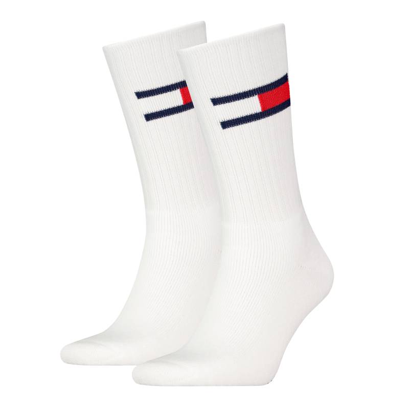 Tommy Hilfiger Socken »TH UNI TJ SOCK 2P FLAG«, (2 Paar, 2 Paar), mit grossem Logo von TOMMY HILFIGER