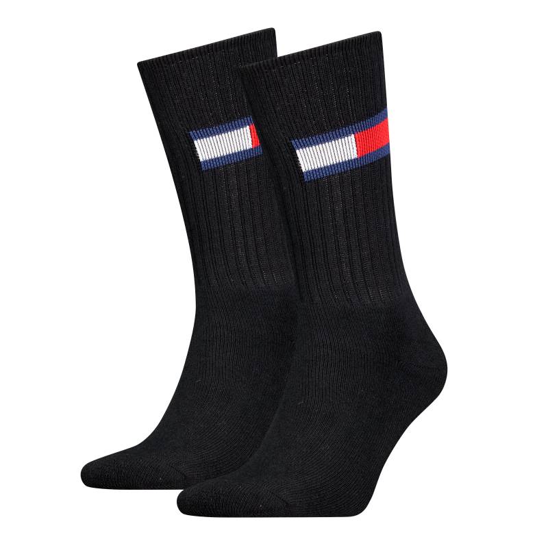 Tommy Hilfiger Socken »TH UNI TJ SOCK 2P FLAG«, (2 Paar, 2 Paar), mit grossem Logo von TOMMY HILFIGER