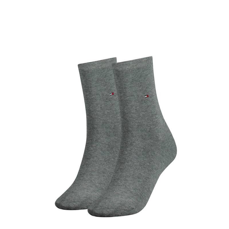 Tommy Hilfiger Socken »TH WOMEN SOCK CASUAL 2P«, (2 Paar, 2 Paar), mit flacher Zehennaht von TOMMY HILFIGER