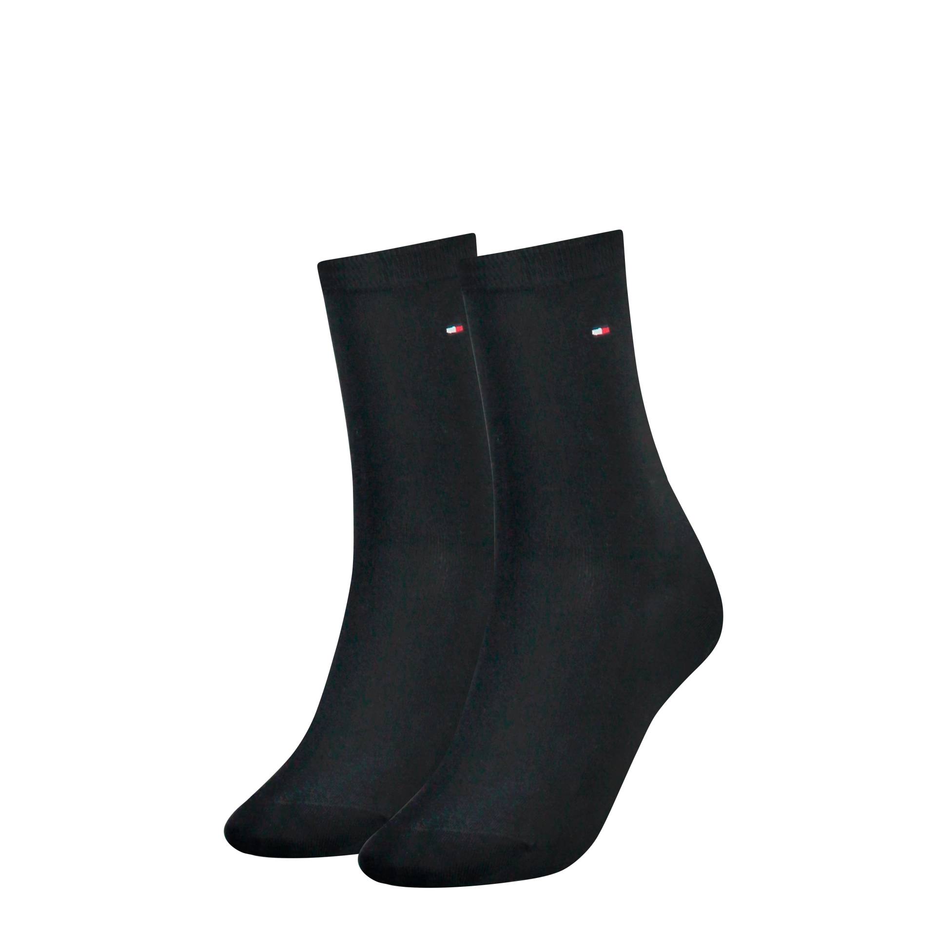 Tommy Hilfiger Socken »TH WOMEN SOCK CASUAL 2P«, (2 Paar, 2 Paar), mit flacher Zehennaht von TOMMY HILFIGER