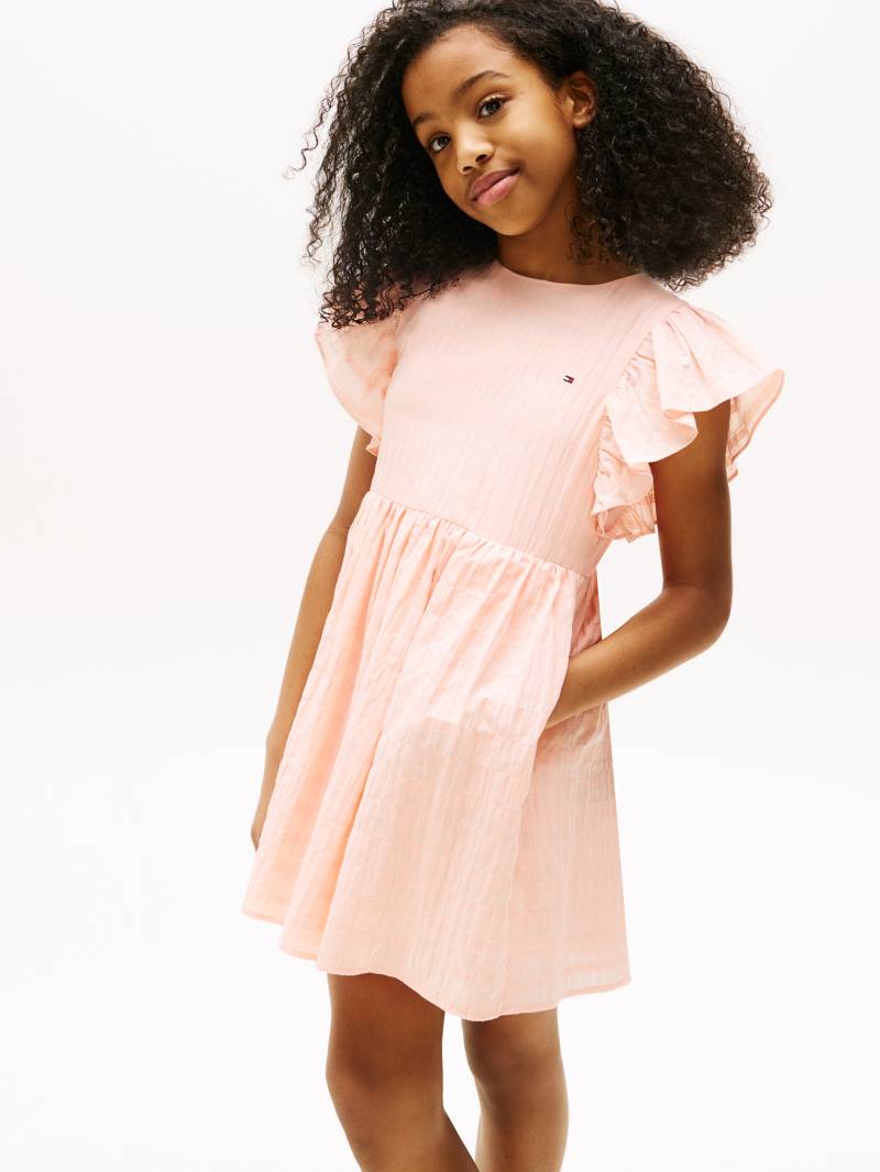 Tommy Hilfiger Sommerkleid »TEXTURED COTTON DRESS SS«, mit Flügelärmeln, mit Struktur von TOMMY HILFIGER