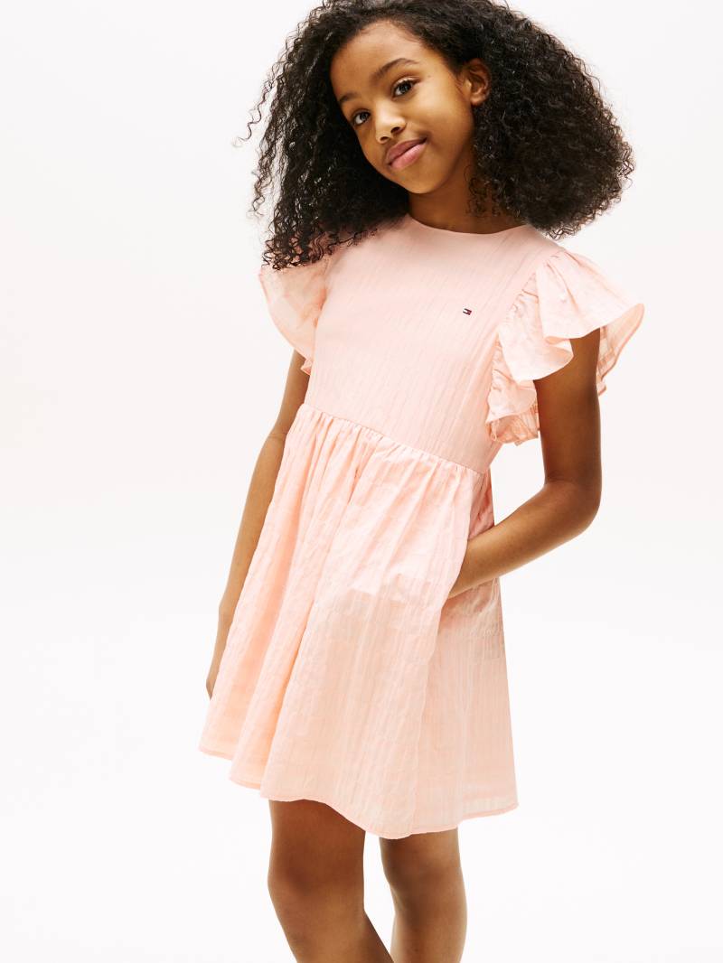 Tommy Hilfiger Sommerkleid »TEXTURED COTTON DRESS SS«, mit Flügelärmeln, mit Struktur von TOMMY HILFIGER
