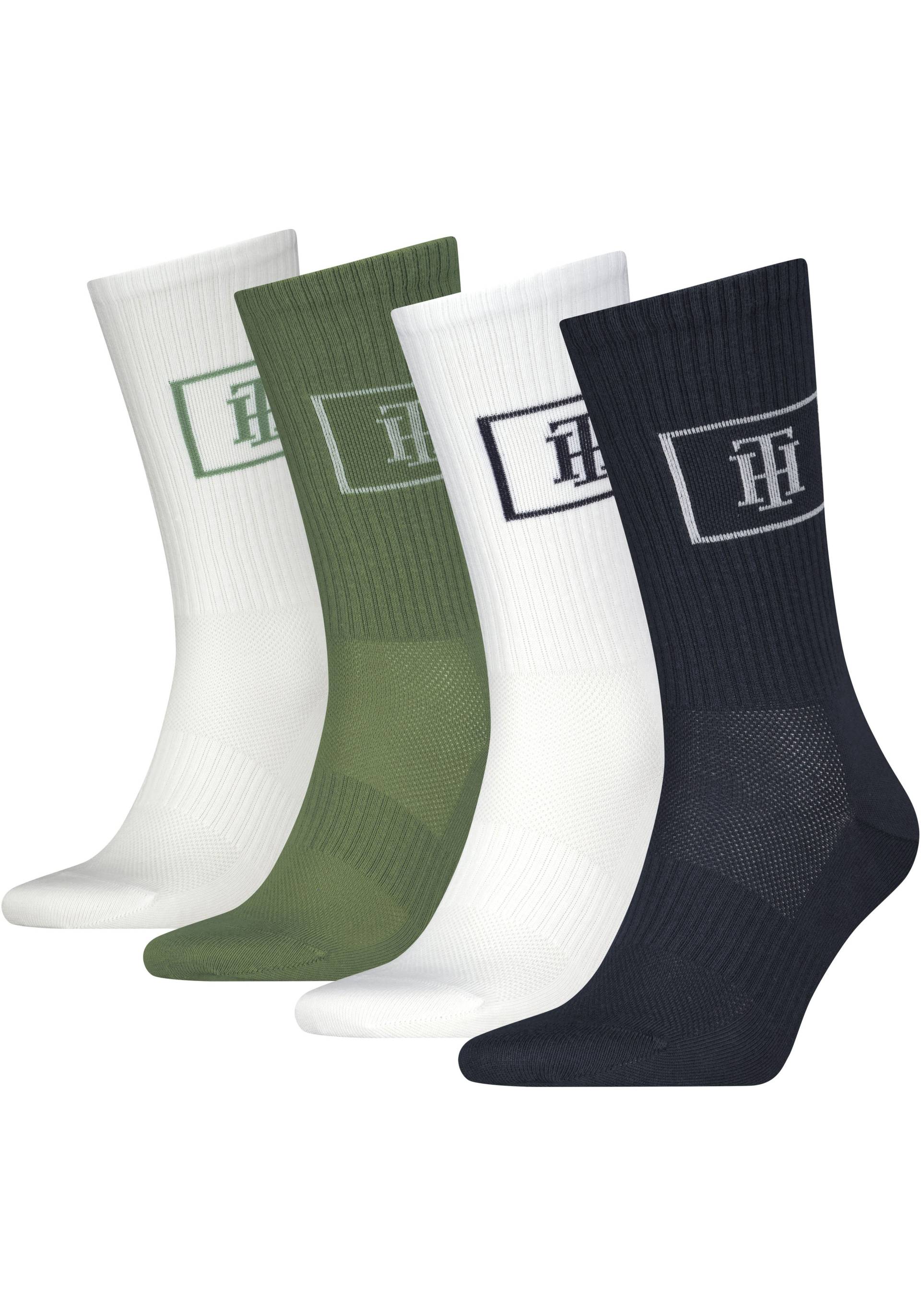 Tommy Hilfiger Sportsocken »CREW SOCK MONOGRAM LOCKER ROOM«, (4 Paar) von TOMMY HILFIGER