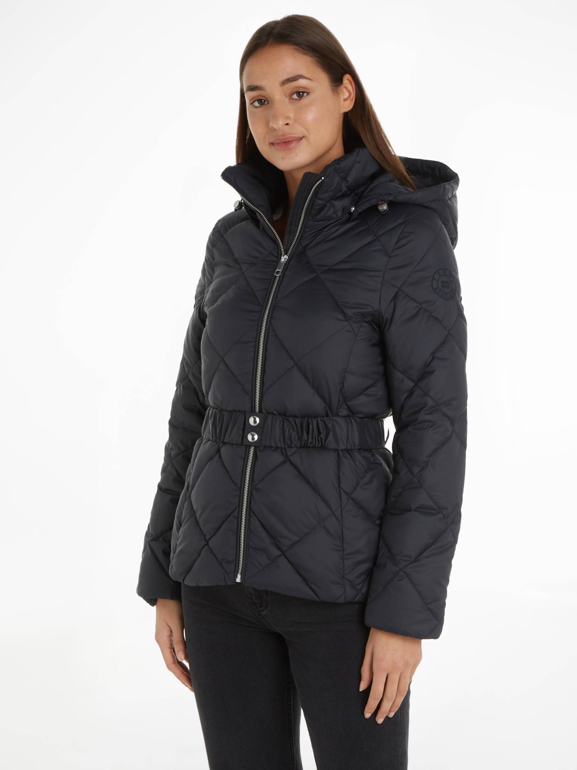 Tommy Hilfiger Steppjacke »ELEVATED BELTED QUILTED JACKET«, mit Kapuze von TOMMY HILFIGER