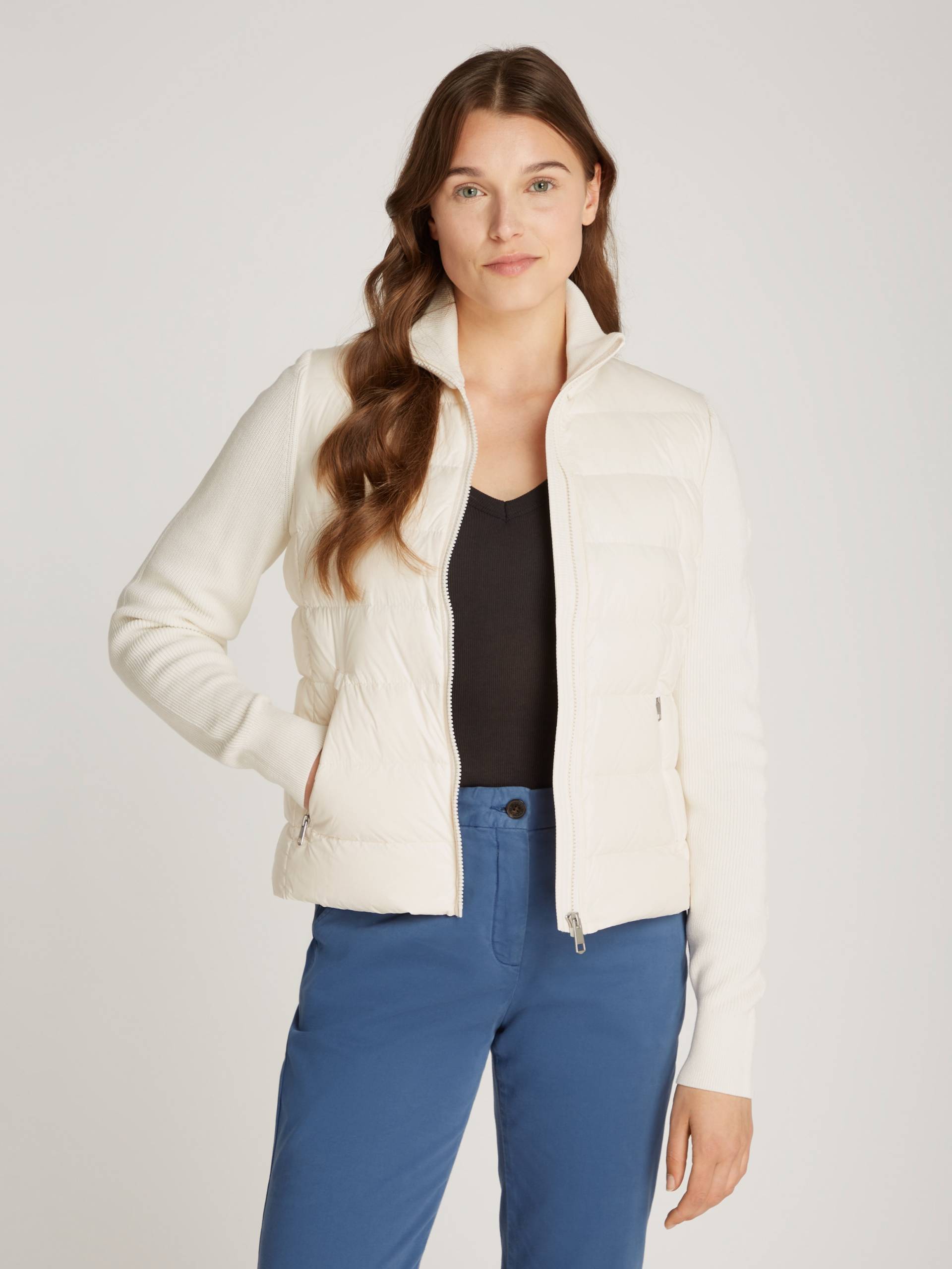 Tommy Hilfiger Steppjacke »LW DOWN FEMININE GLOSS KNIT JKT«, mit leichter Wattierung von TOMMY HILFIGER