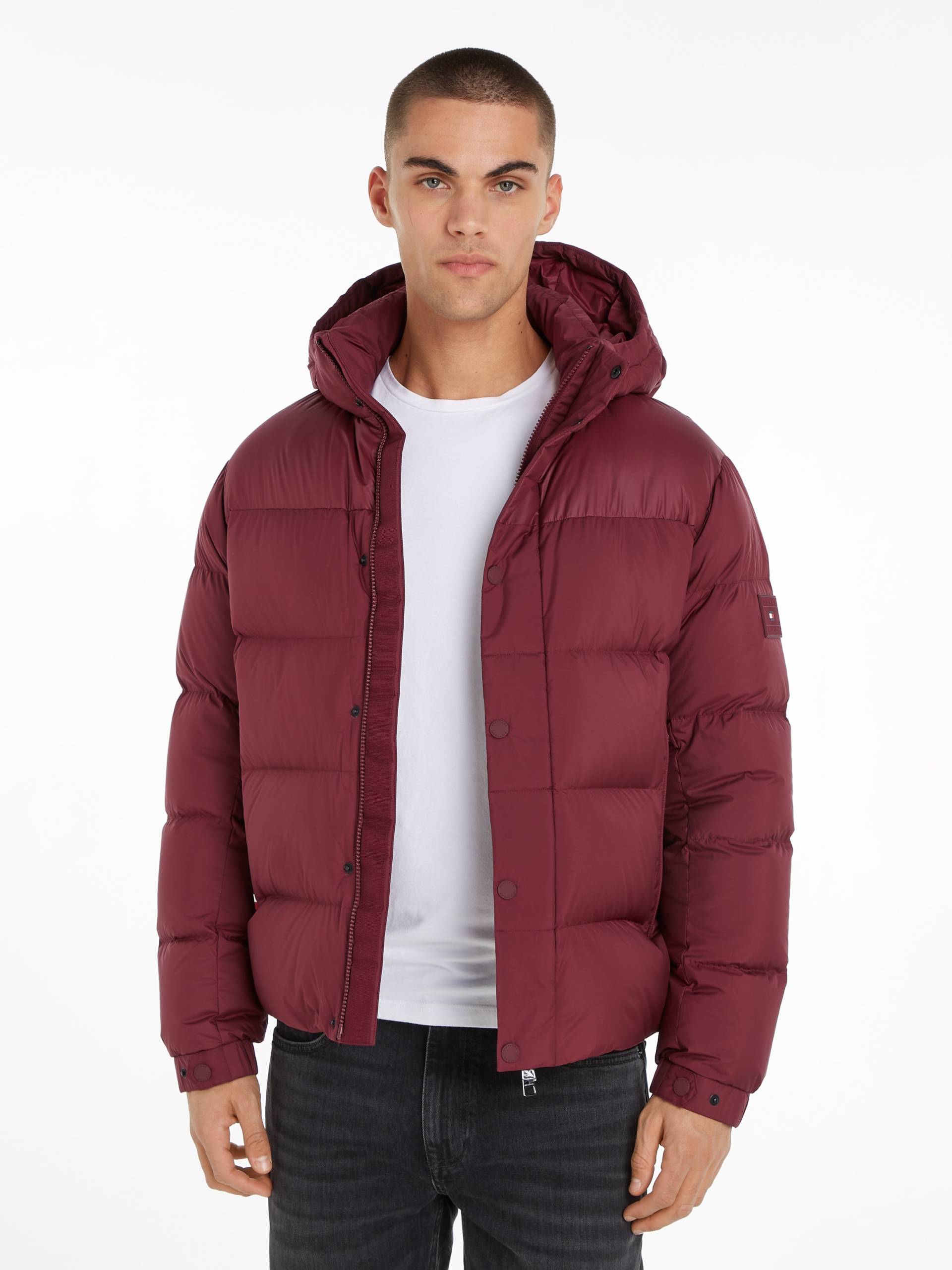 Tommy Hilfiger Steppjacke »MIX DOWN HOODED PUFFER JACKET«, mit Kapuze, mit abnehmbarer Kapuze Tommy Hilfiger Steppjacke »MIX DOWN HOODED PUFFER JACKET«, mit Kapuze, mit abnehmbarer Kapuze von TOMMY HILFIGER