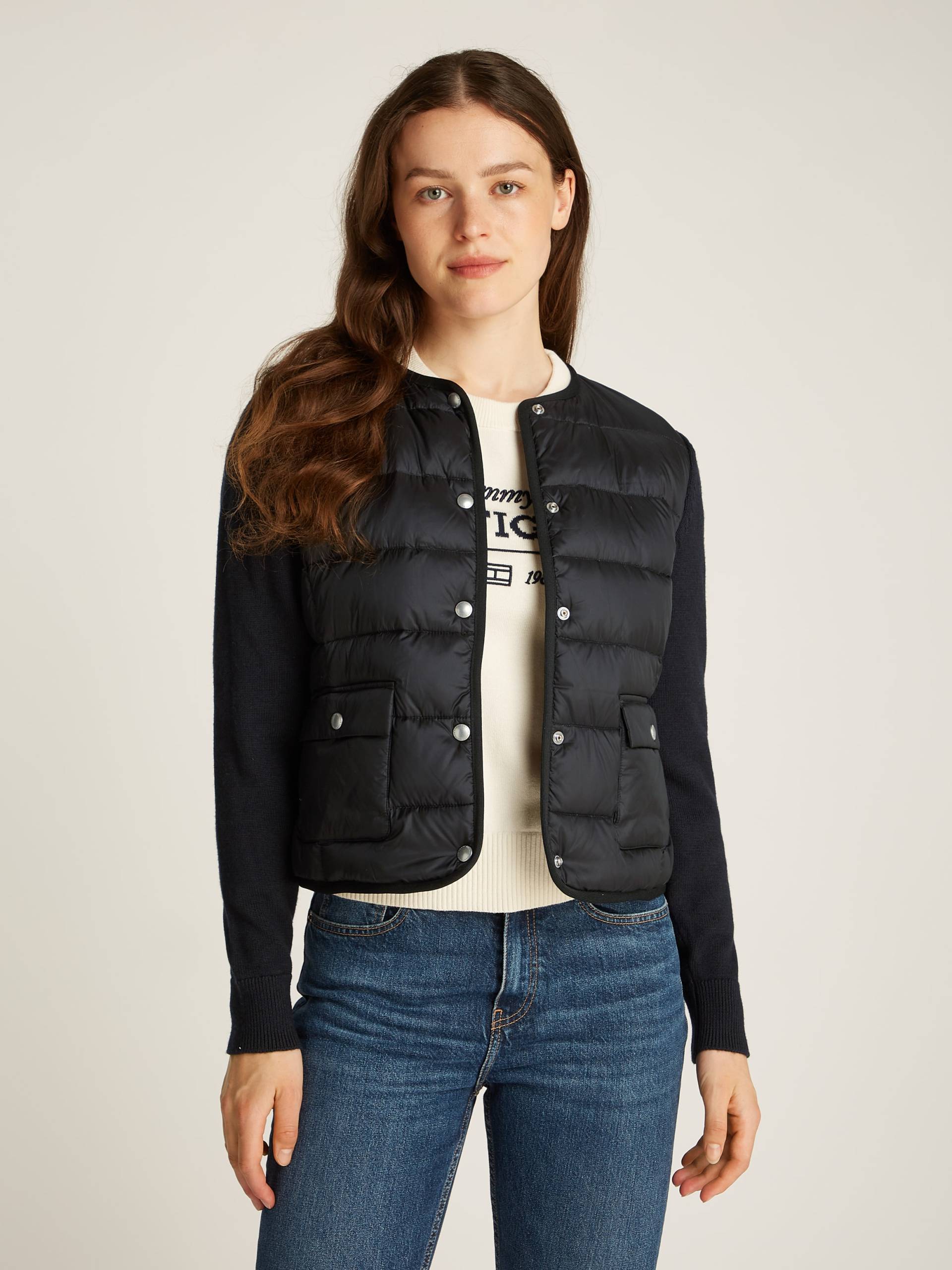 Tommy Hilfiger Steppjacke »UL DOWN KNIT MIX JKT«, mit Strickeinsätzen, Patch Tommy Hilfiger Steppjacke »UL DOWN KNIT MIX JKT«, mit Strickeinsätzen, Patch von TOMMY HILFIGER